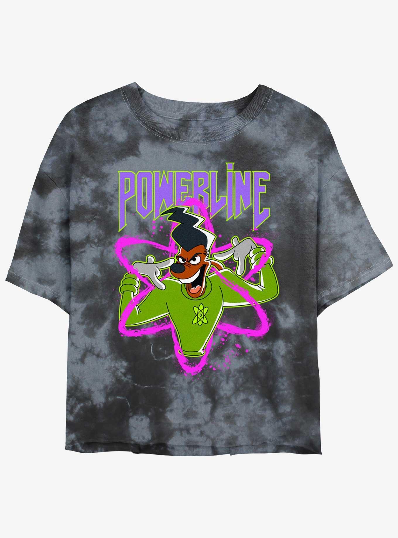 Disney Goofy I Have Power Girls Tie-Dye Crop T-Shirt, , hi-res