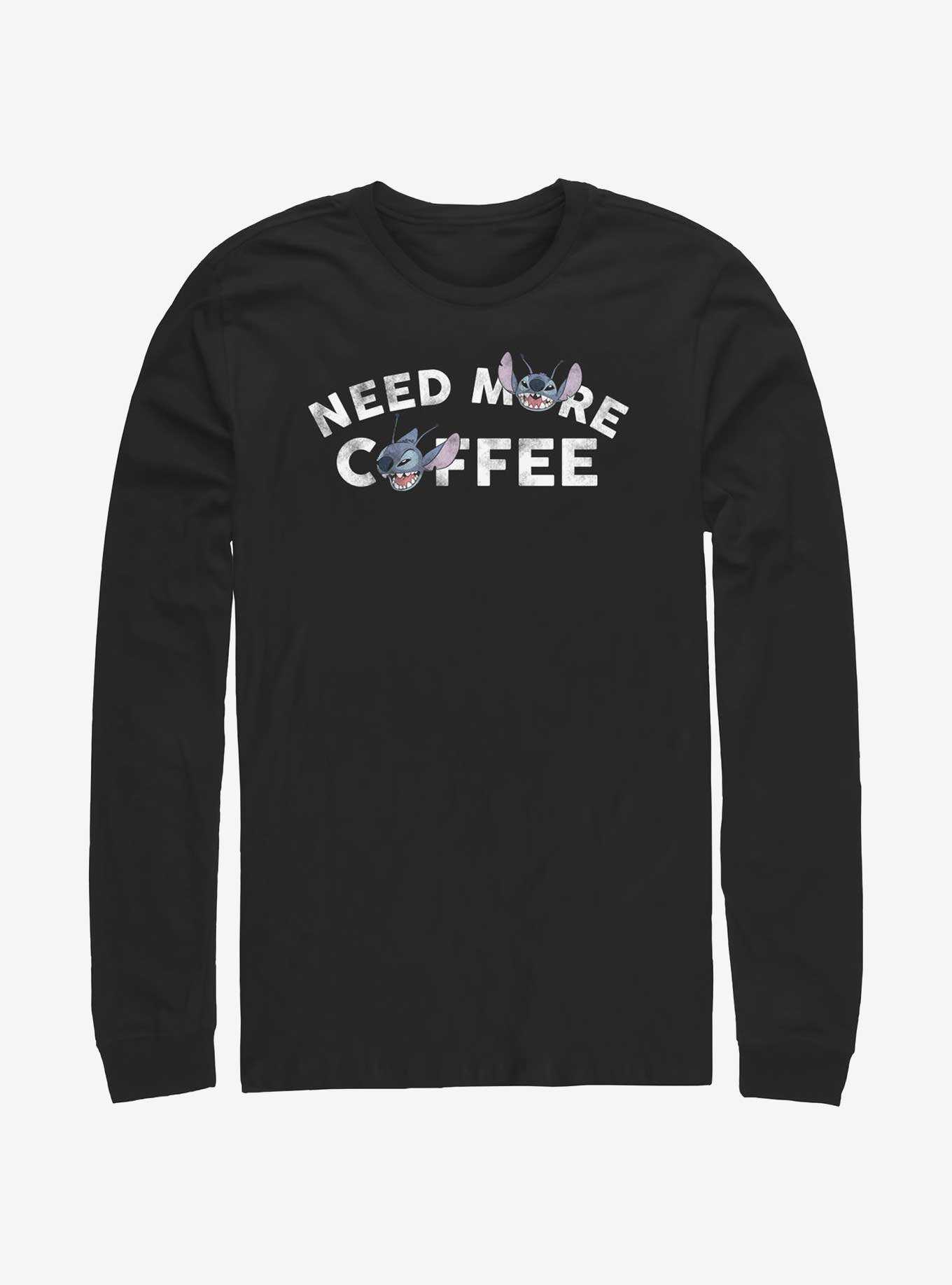Disney Lilo & Stitch Need More Coffee Long-Sleeve T-Shirt, , hi-res