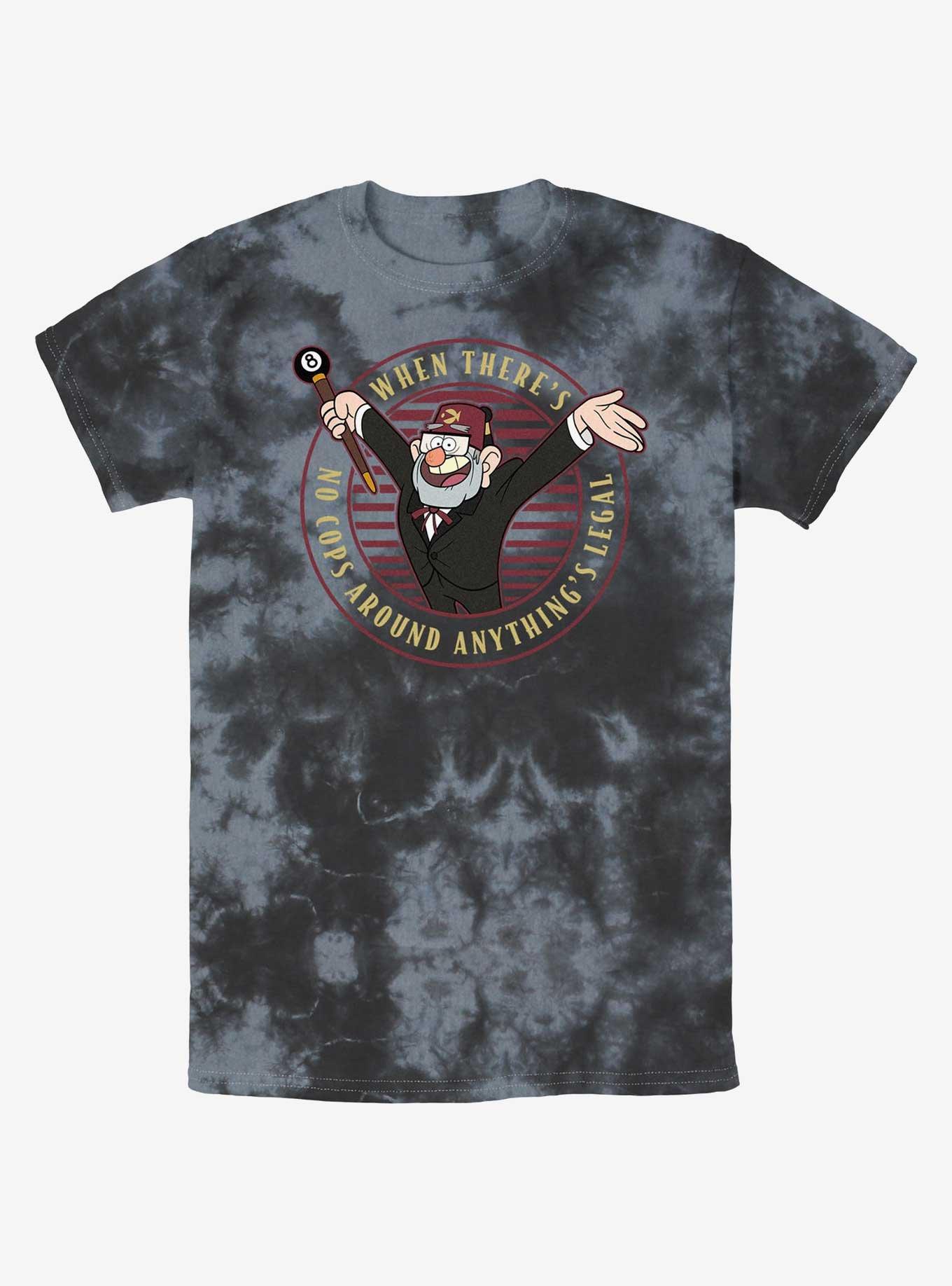 Disney Gravity Falls Stan No Cops Anything's Legal Tie-Dye T-Shirt, , hi-res