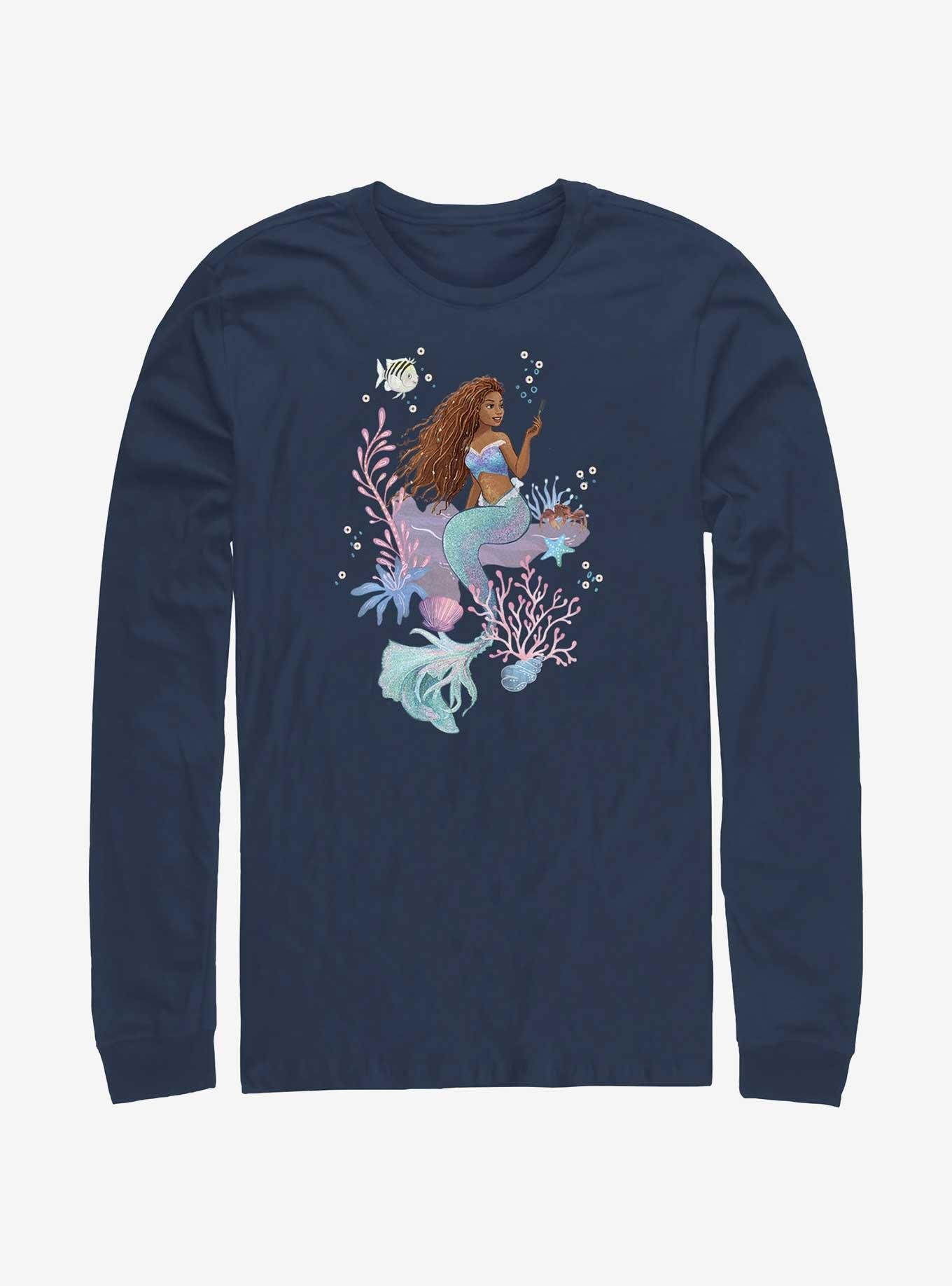 Disney The Little Mermaid Ariel Dinglehopper Long-Sleeve T-Shirt, NAVY, hi-res