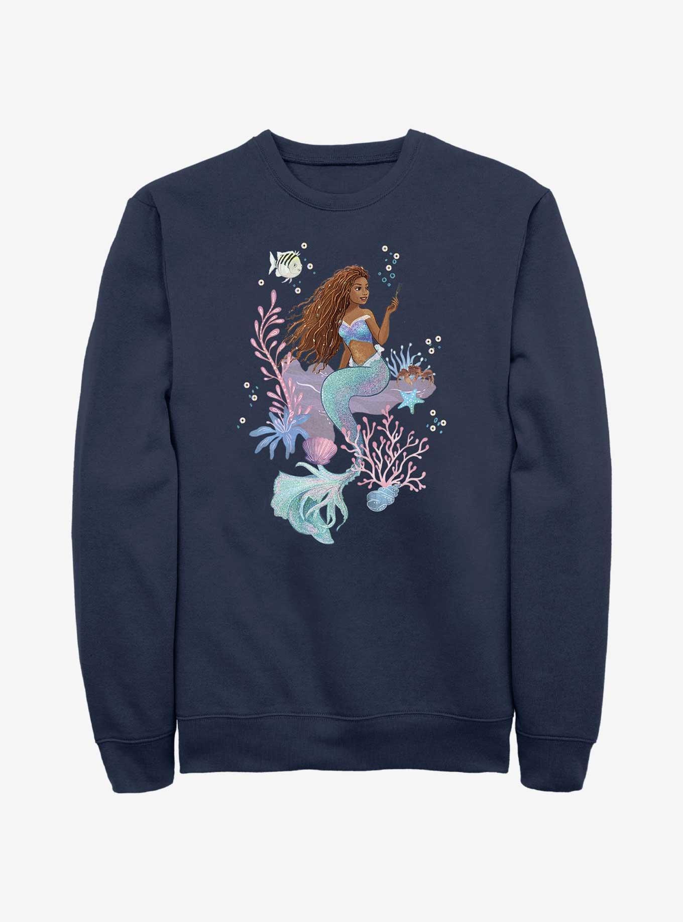 Disney The Little Mermaid Ariel Dinglehopper Sweatshirt, NAVY, hi-res