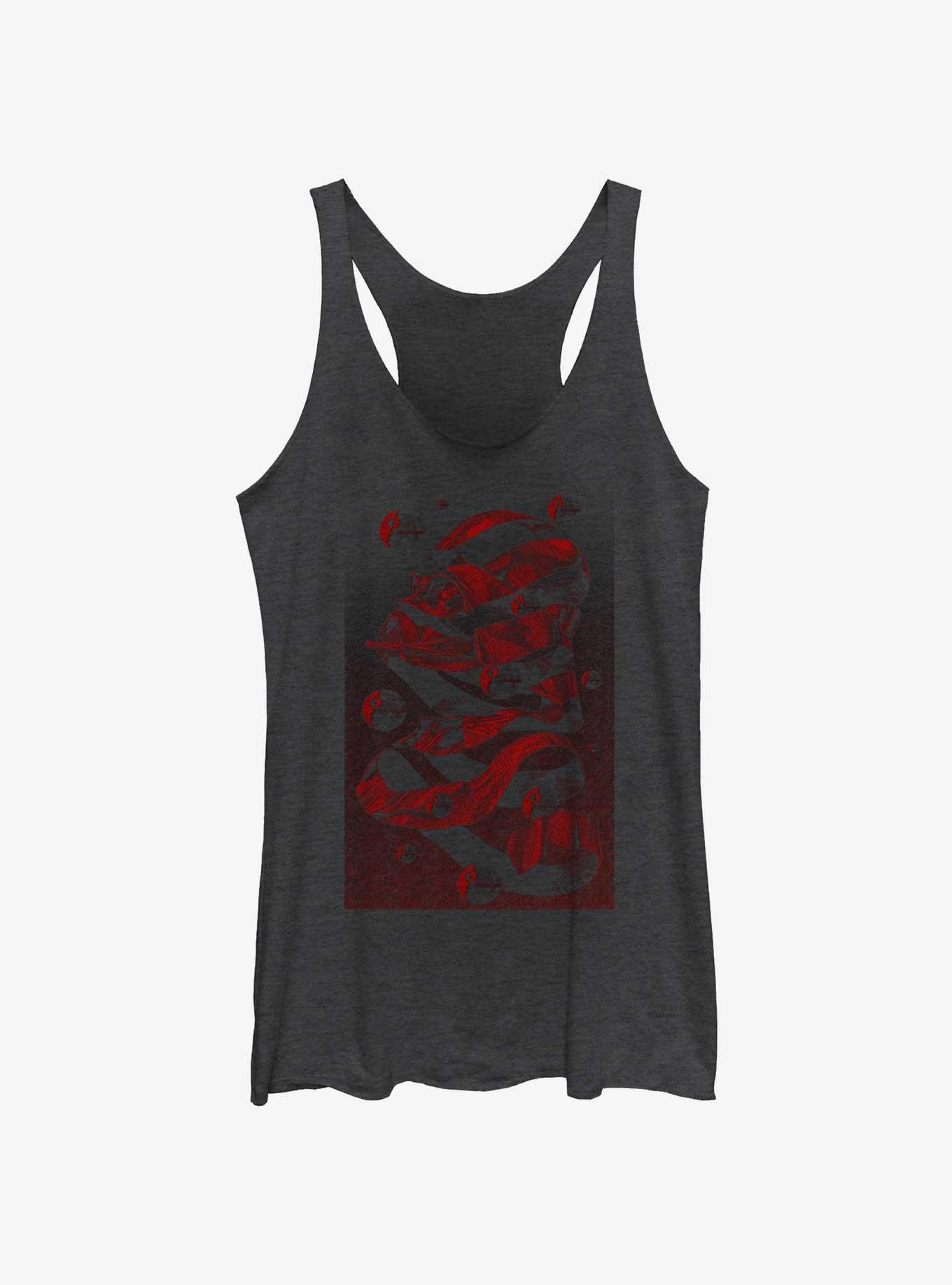 Star Wars Escher Vader Poster Girls Tank, BLK HTR, hi-res