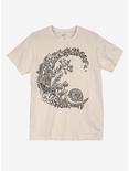 Snail Moon Boyfriend Fit Girls T-Shirt By Cat Mallard, MULTI, hi-res