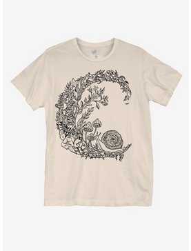 Snail Moon Boyfriend Fit Girls T-Shirt By Cat Mallard, , hi-res
