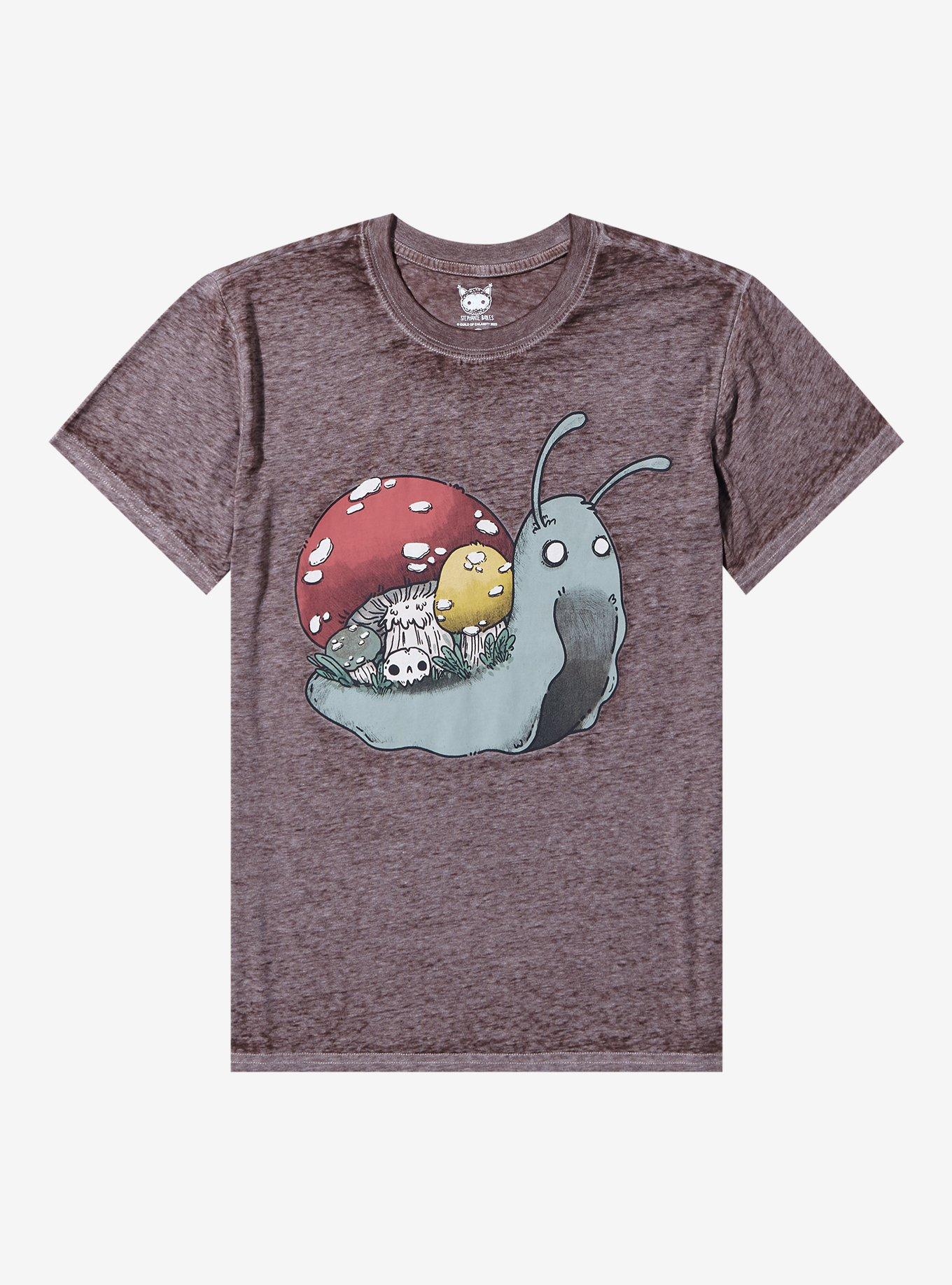 Guild Of Calamity Mushroom Snail Burnout Boyfriend Fit Girls T-Shirt, , hi-res