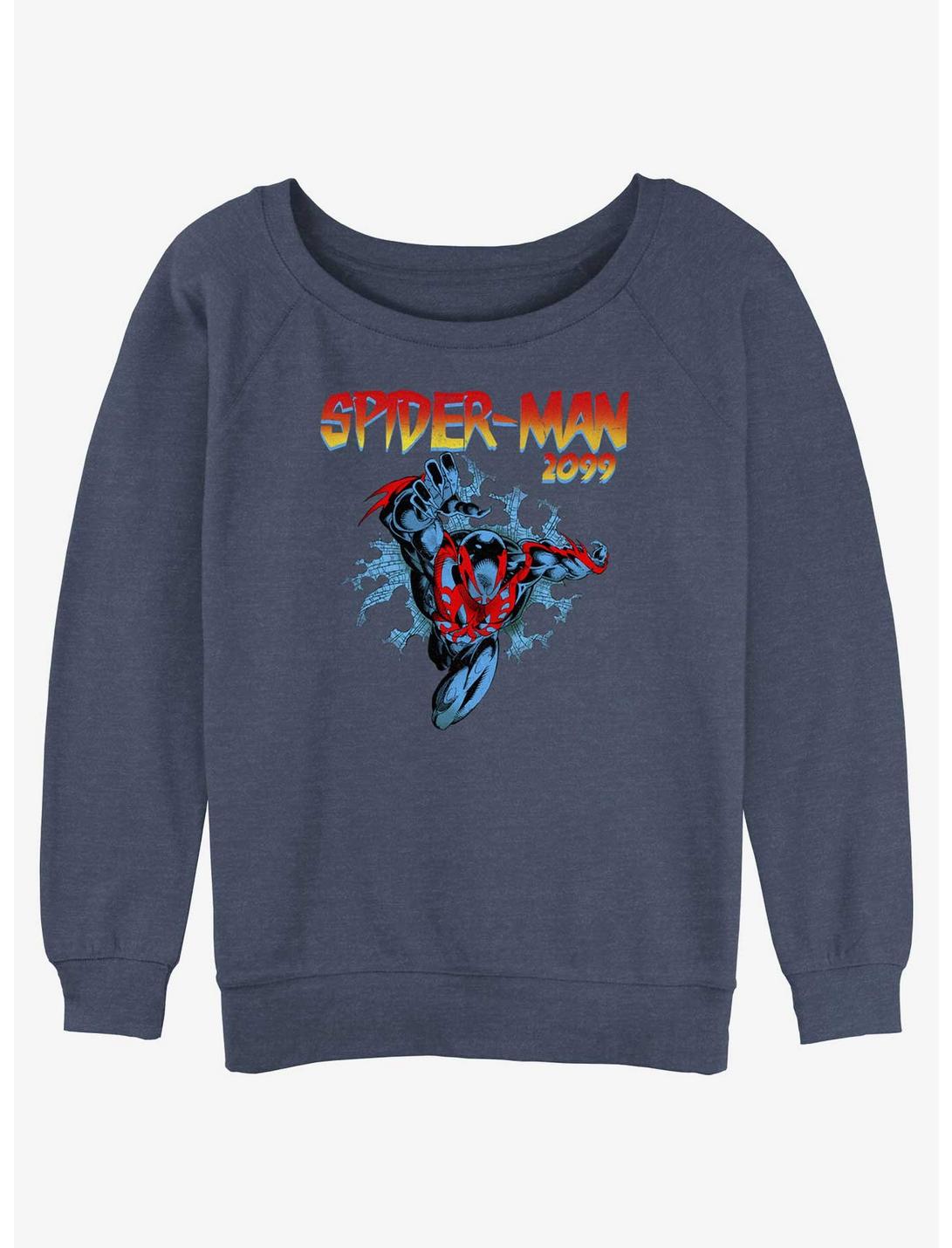 Marvel Spider-Man-2099 Womens Slouchy Sweatshirt, BLUEHTR, hi-res