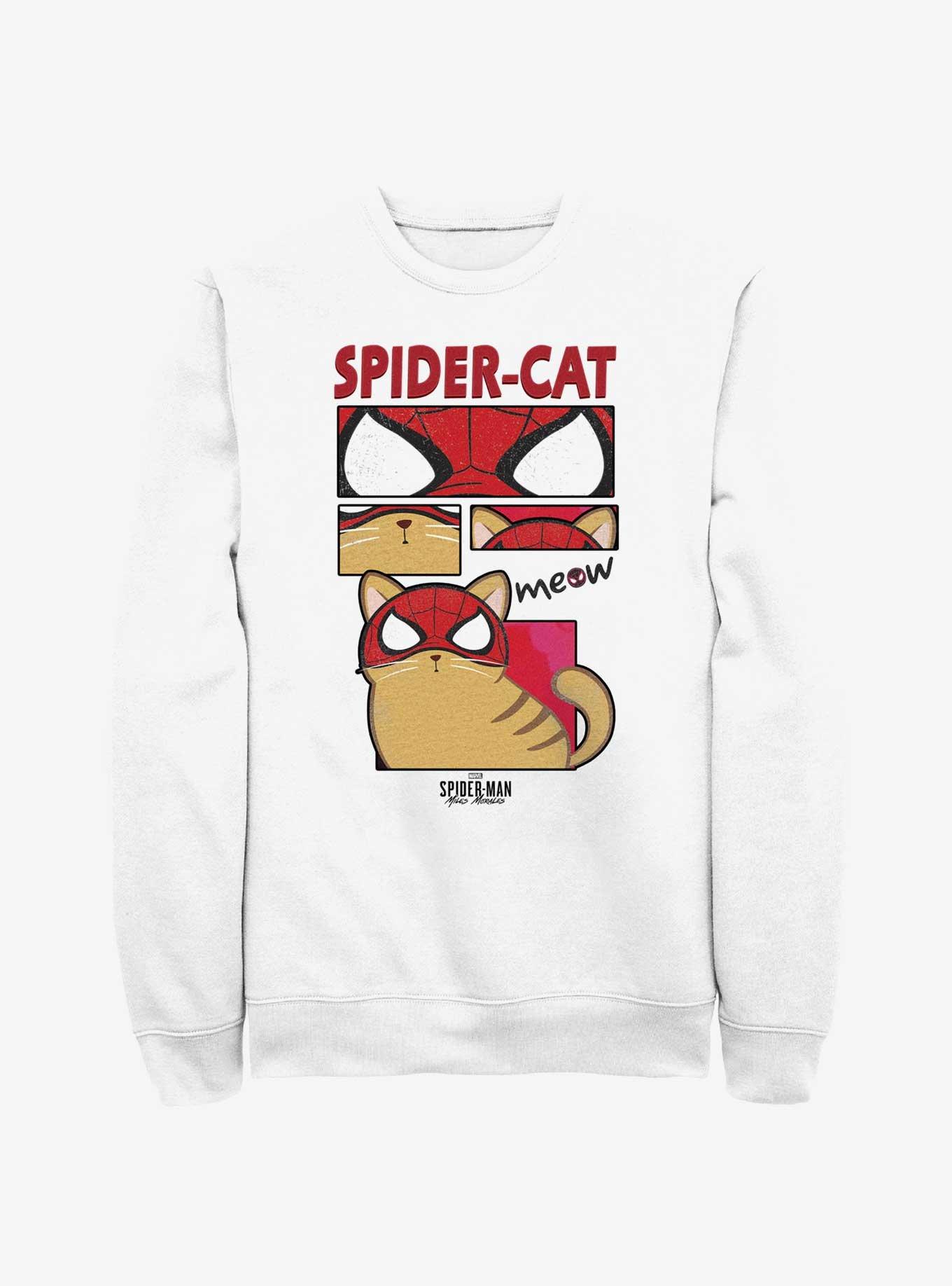 Marvel Spider-Man: Across the Spider-Verse Spider-Cat Sweatshirt, WHITE, hi-res