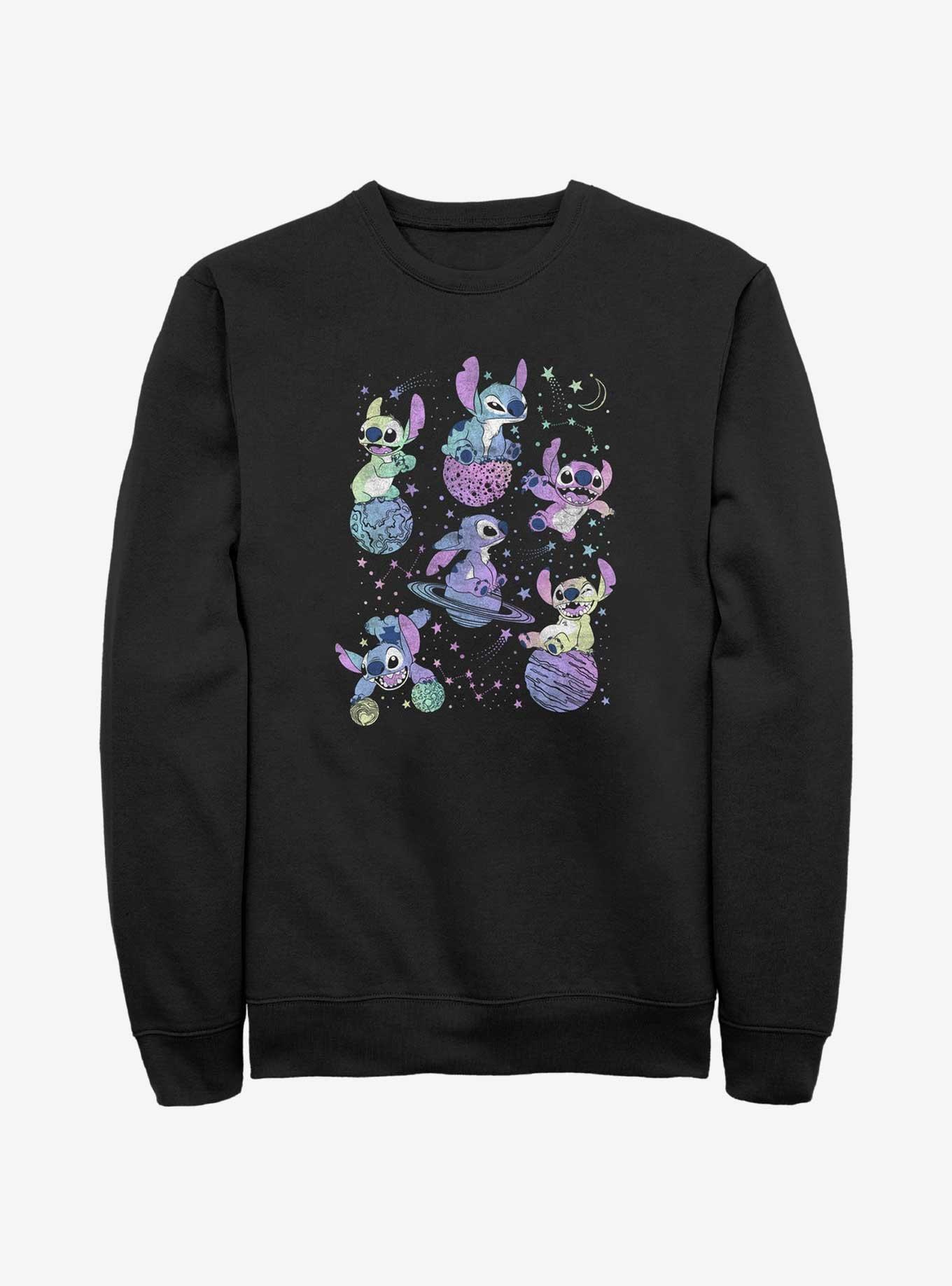 Disney Lilo & Stitch Planetary Stitch Sweatshirt, BLACK, hi-res