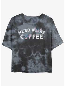 Disney Lilo & Stitch Need More Coffee Womens Tie-Dye Crop T-Shirt, , hi-res