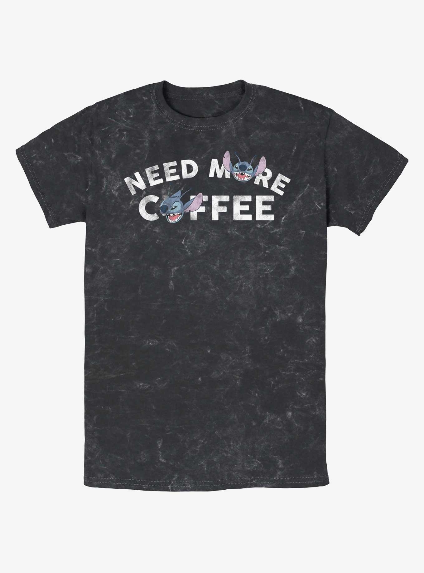 Disney Lilo & Stitch Need More Coffee Mineral Wash T-Shirt, , hi-res