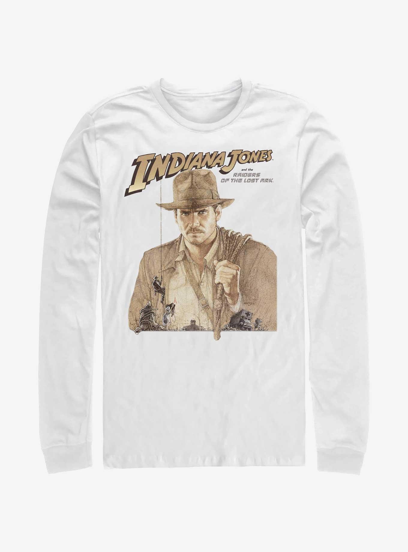 Indiana Jones and the Raiders of the Lost Ark Long-Sleeve T-Shirt, WHITE, hi-res