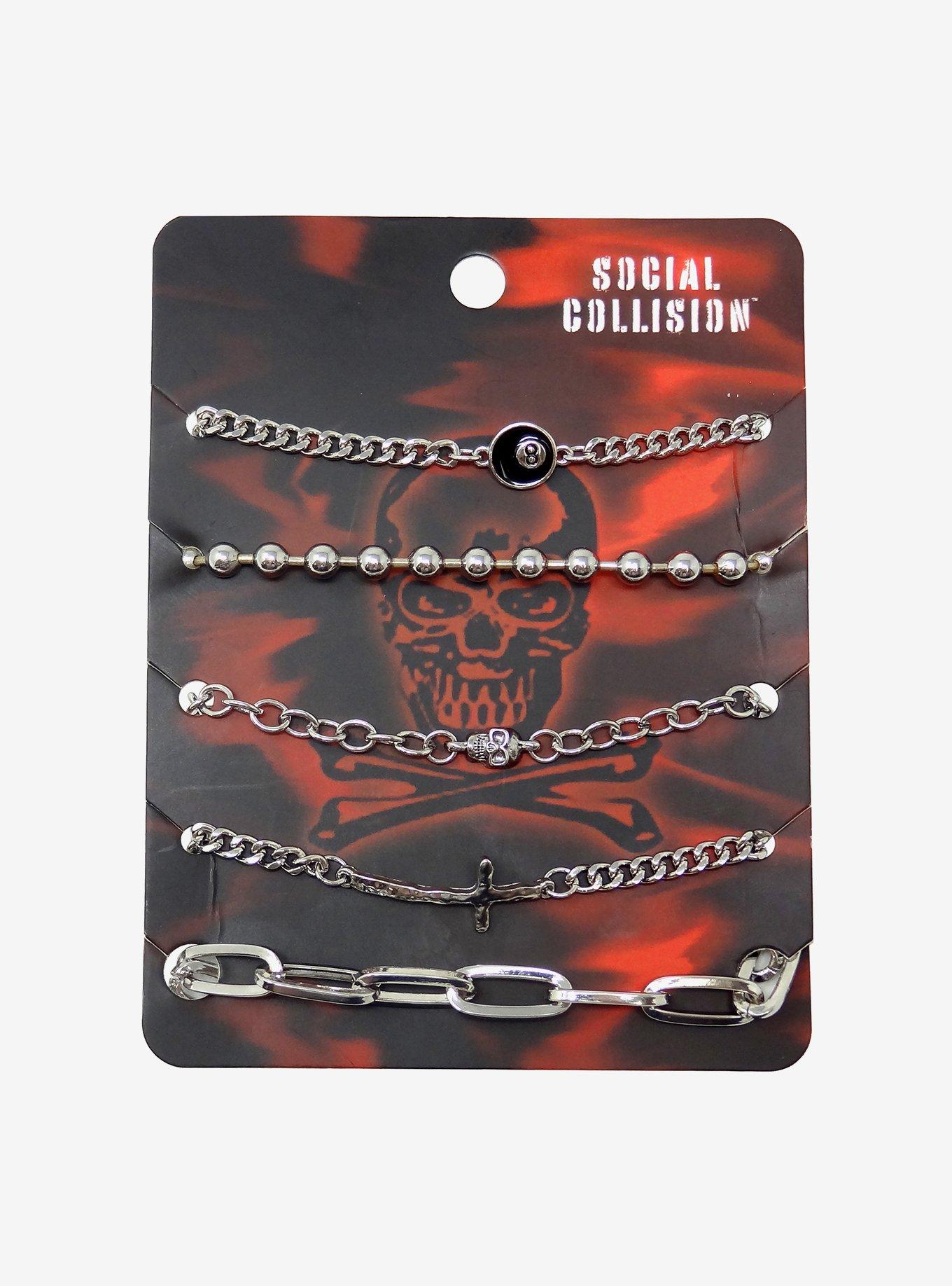 Social Collision Skull & Crossbones Padlock Necklace