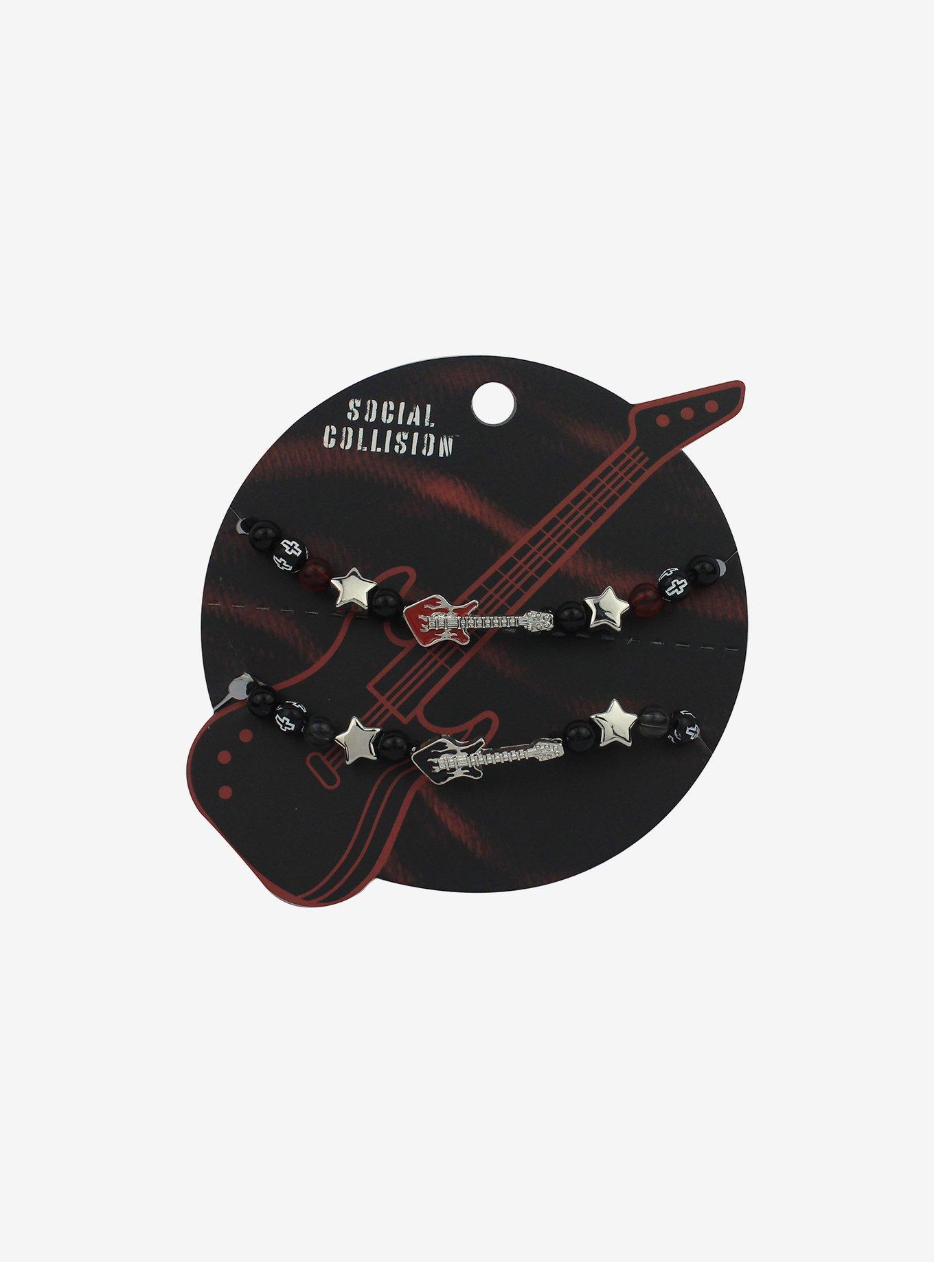 Social Collision® Guitar Best Friend Cord Bracelet Set, , hi-res