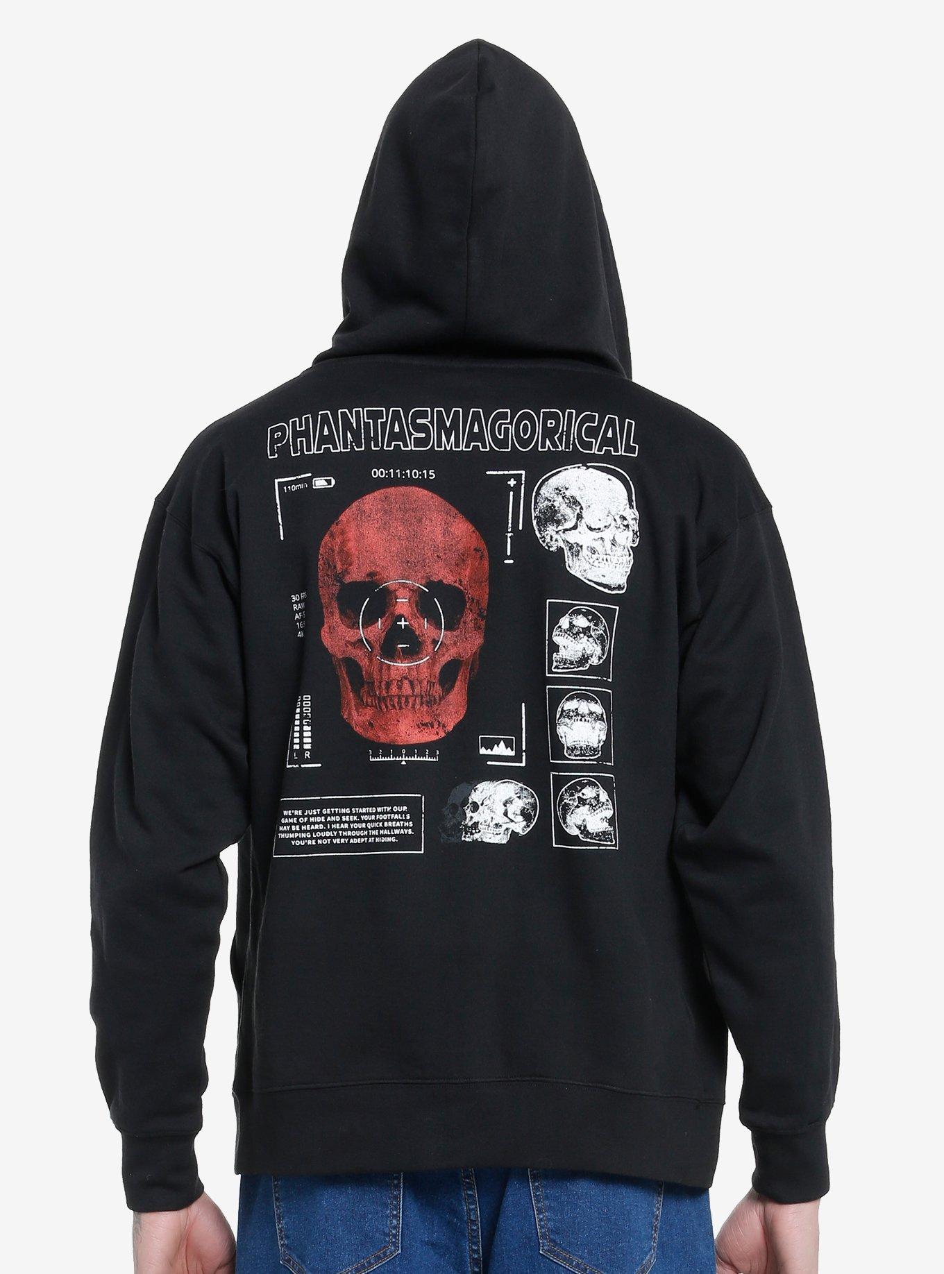 Social Collision® Phantasmagorical Skulls Hoodie, BLACK, hi-res