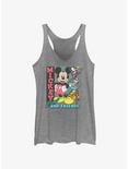 Disney Mickey Mouse Friends Goofy Donald and Pluto Womens Tank Top, GRAY HTR, hi-res