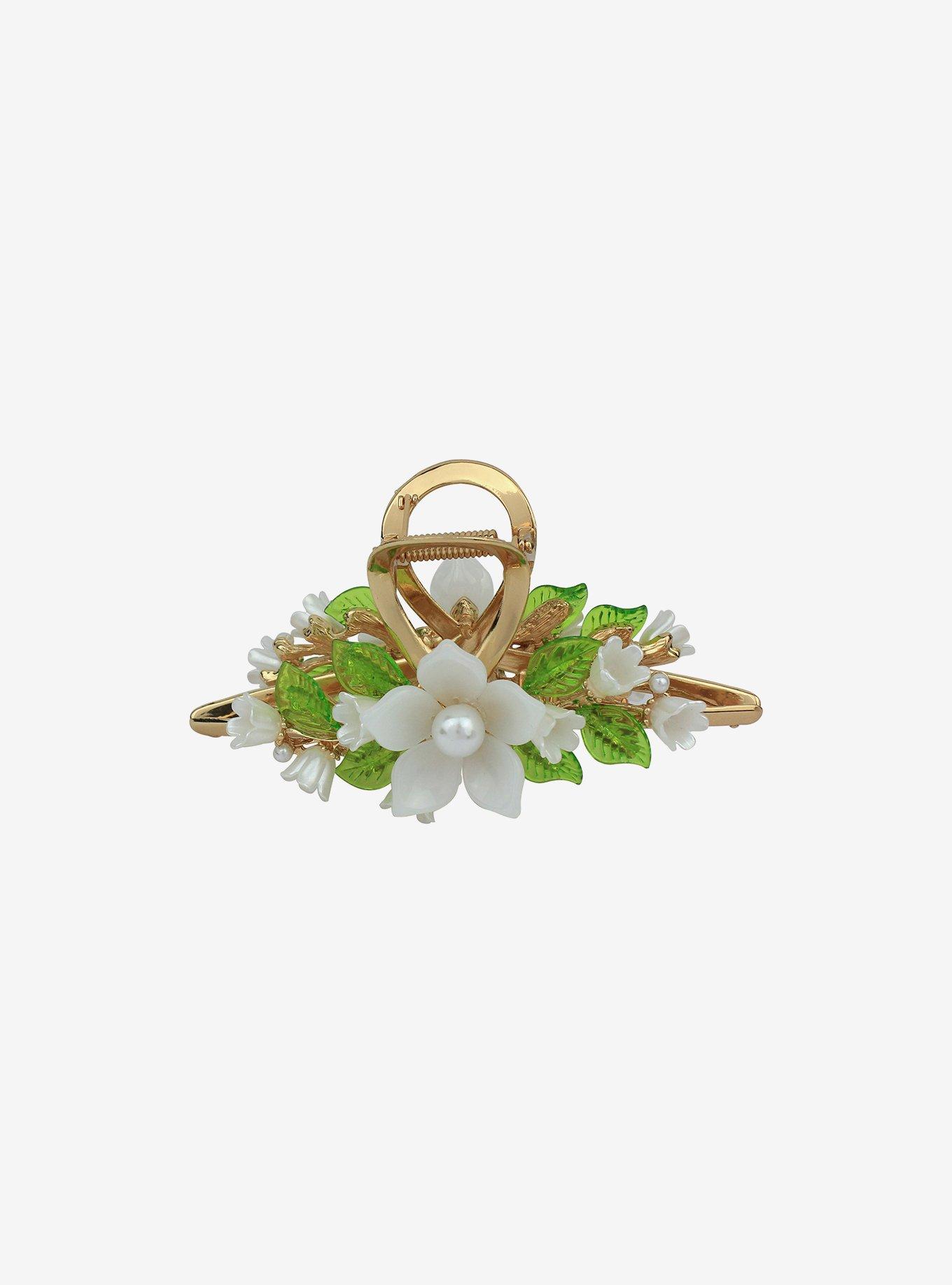 Thorn & Fable White Flower Claw Hair Clip, , hi-res