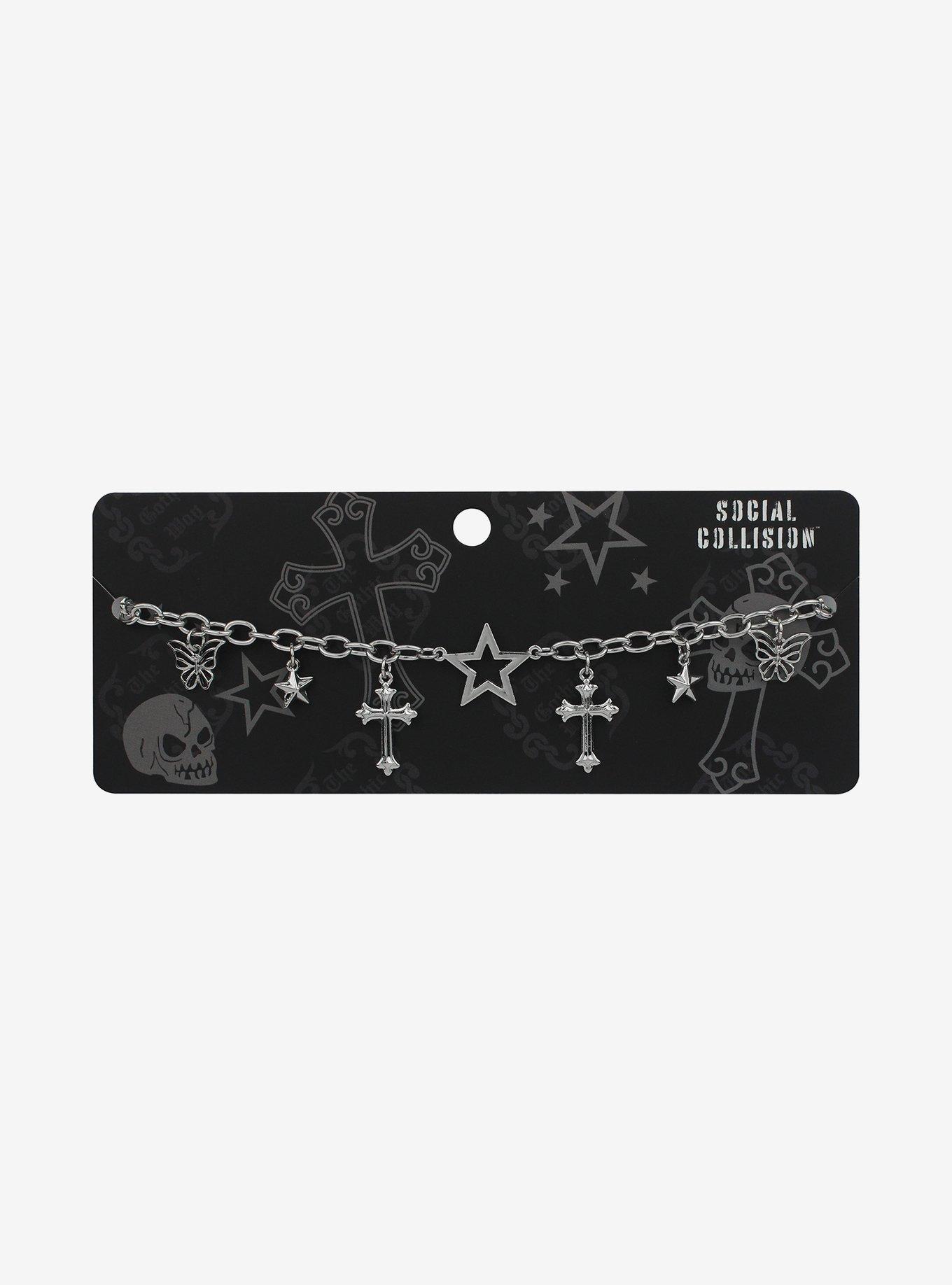 Social Collision Star & Cross Choker | Hot Topic