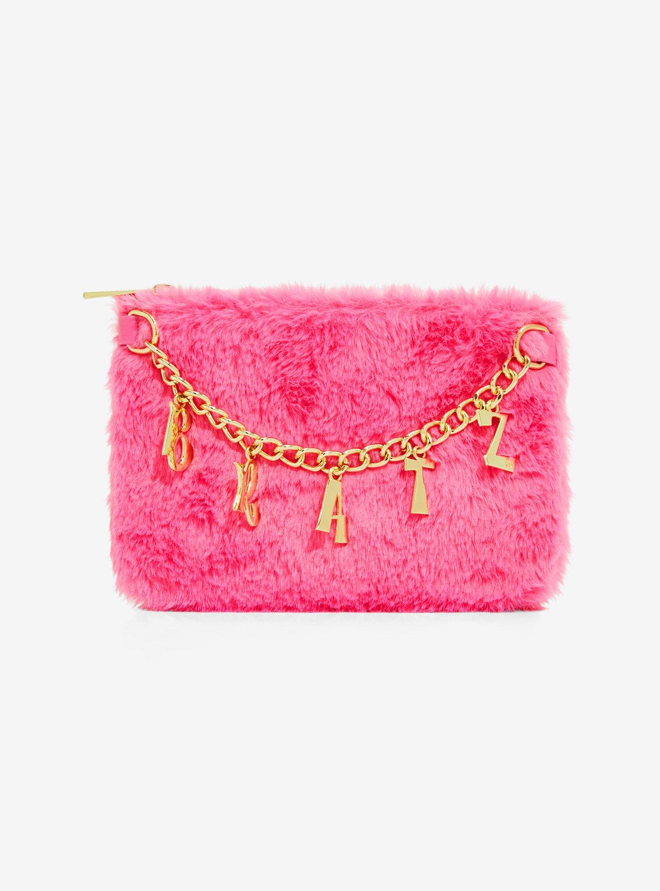 Bratz Pink Faux Fur Chain Pouch, , hi-res