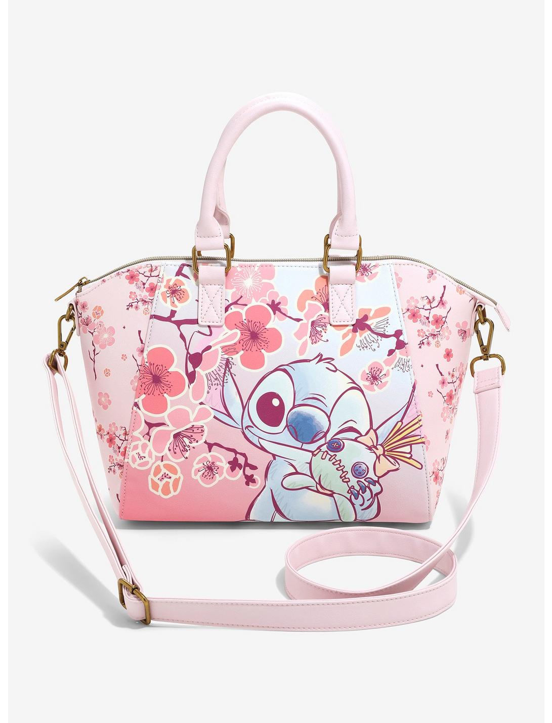 Loungefly Disney Stitch Cherry Blossoms Satchel Bag, , hi-res