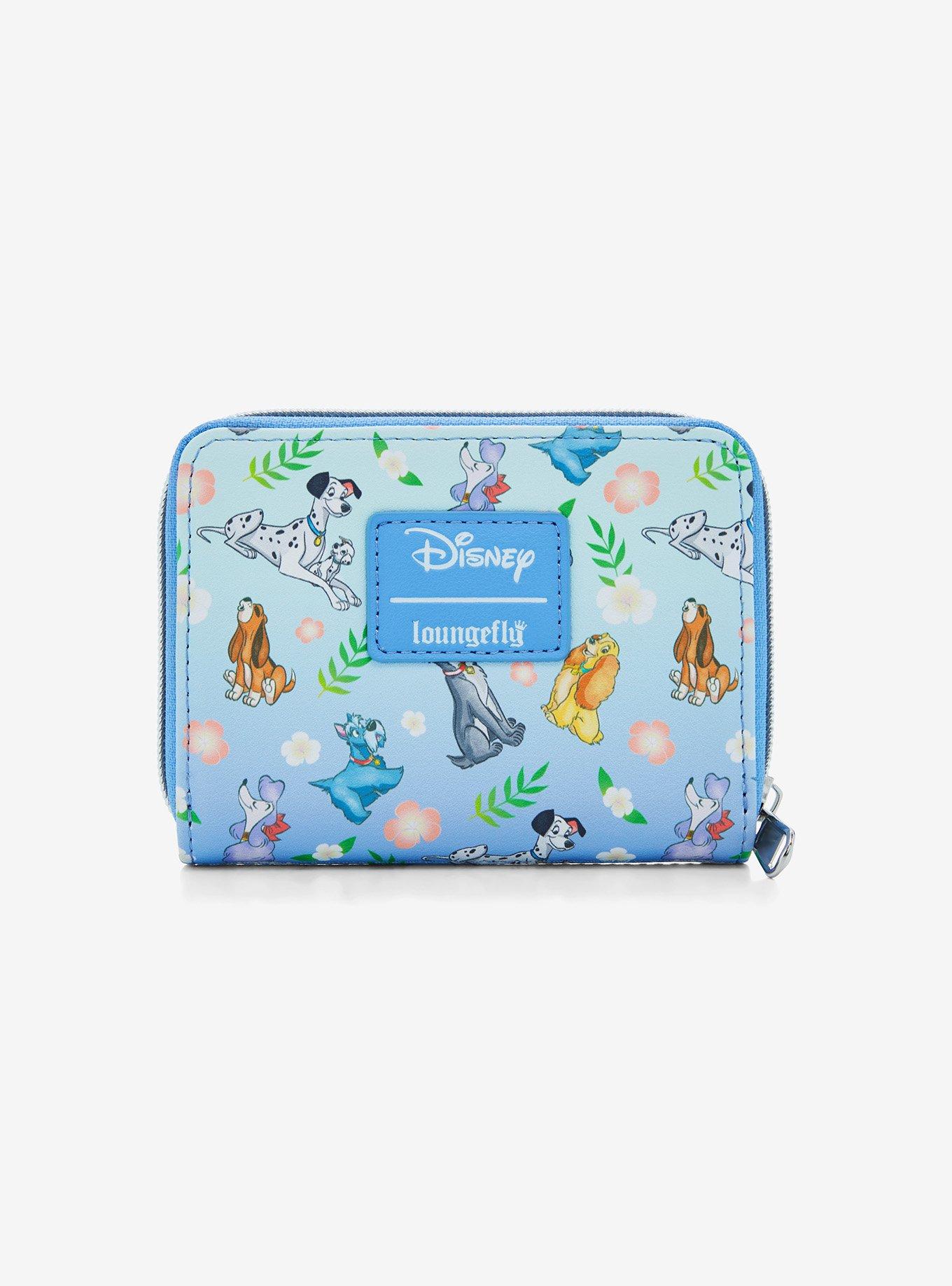Loungefly Disney Dogs Floral Mini Zipper Wallet, , hi-res