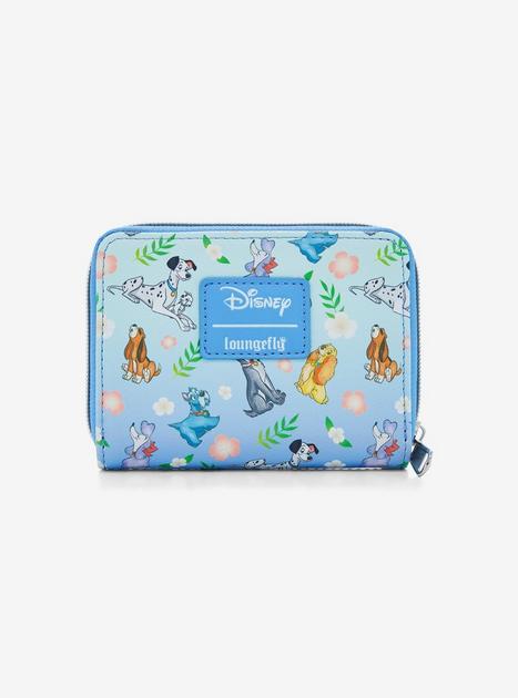 Loungefly Disney Dogs Floral Mini Zipper Wallet | Hot Topic