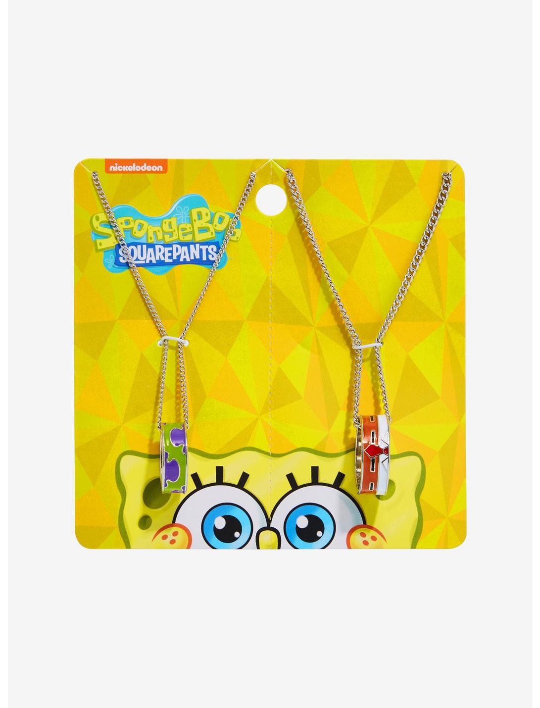 SpongeBob SquarePants Patrick & SpongeBob Ring Best Friend Necklace Set, , hi-res