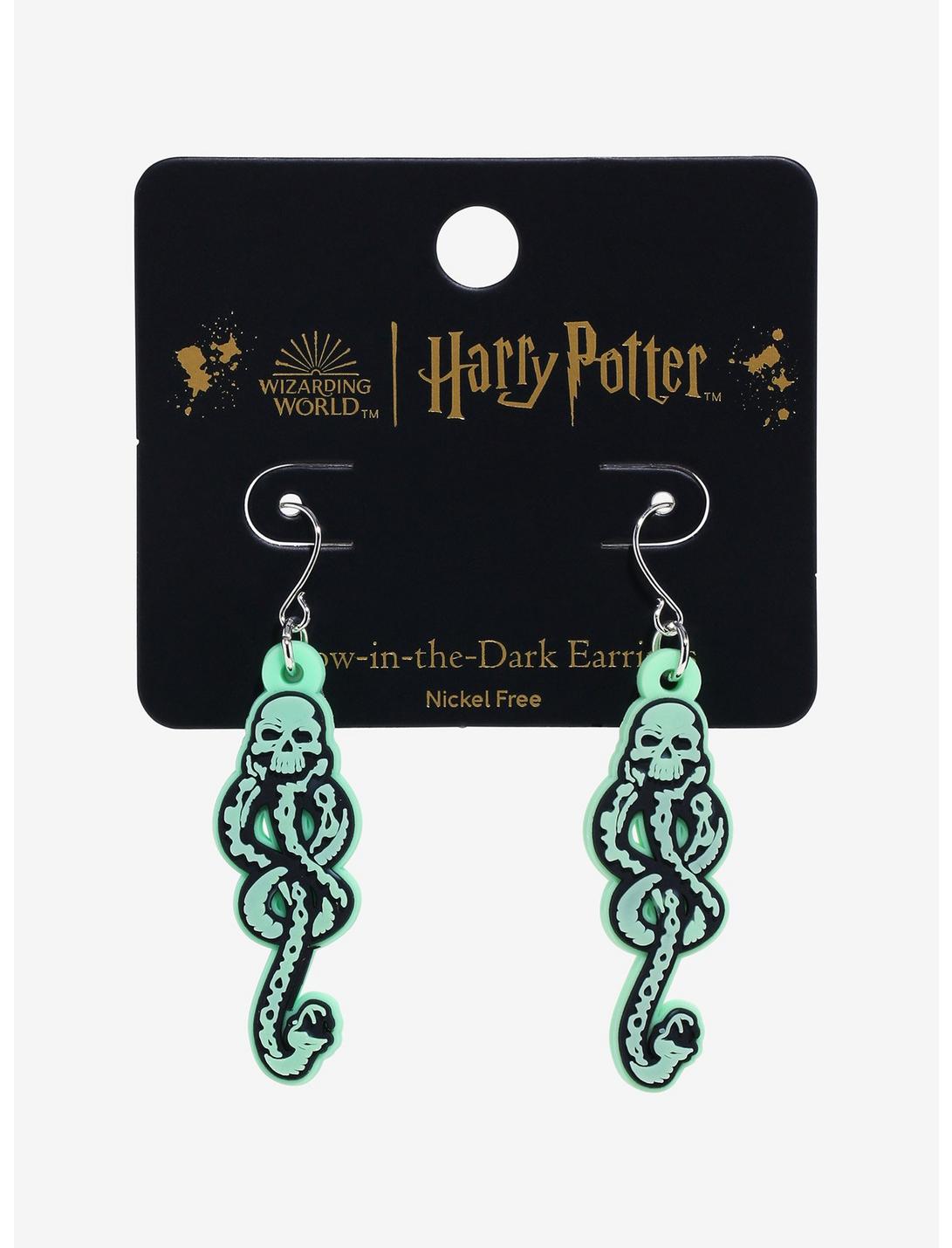 Harry Potter Death Eater Glow-In-The-Dark Earrings, , hi-res
