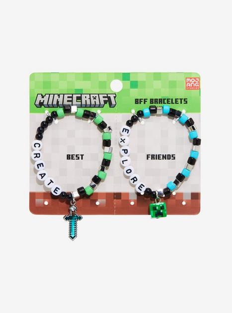 Minecraft Explore Create Best Friend Beaded Bracelet Set Hot Topic