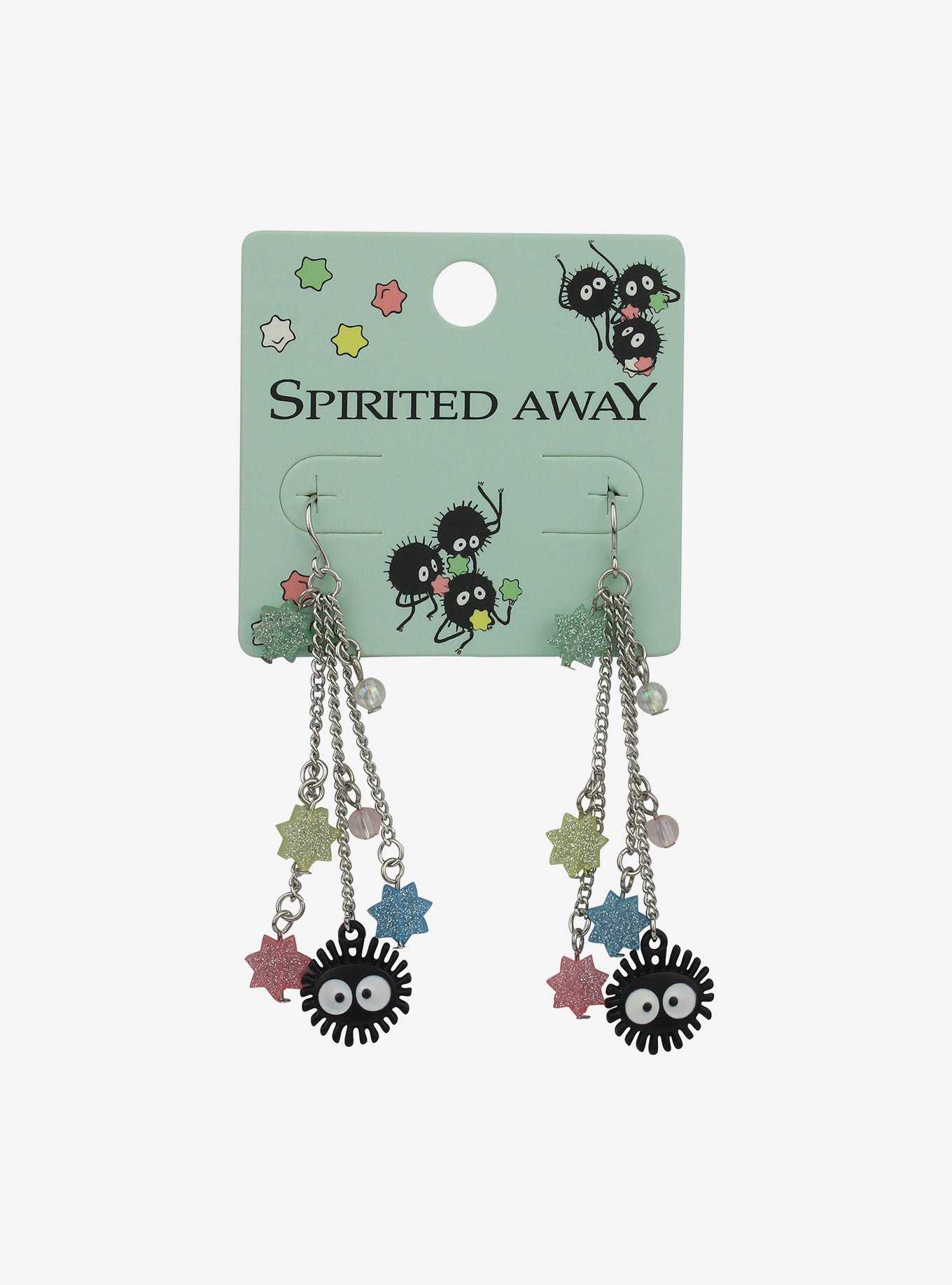 Studio Ghibli Spirited Away Soot Sprites Glitter Star Drop Earrings, , hi-res