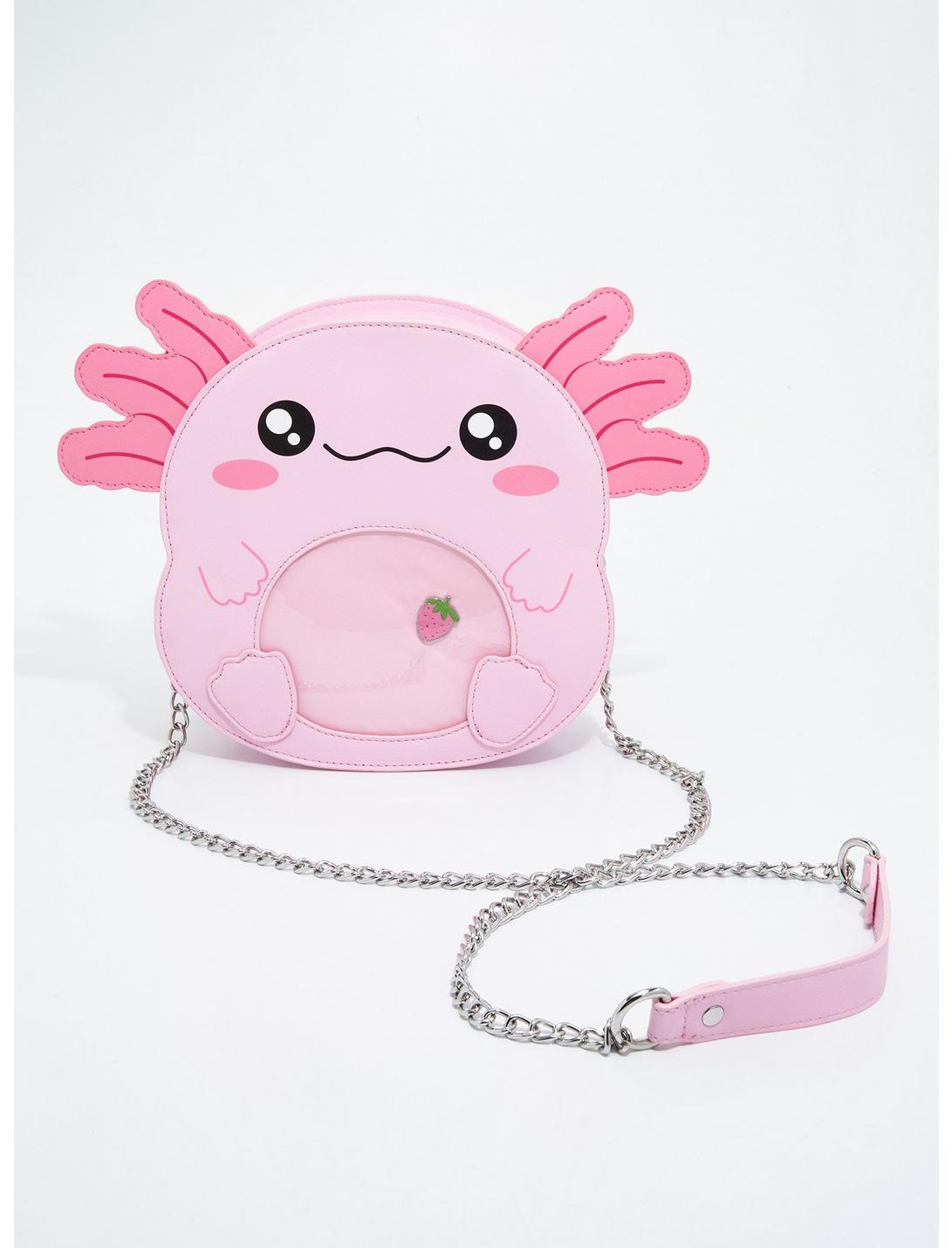 Pink Axolotl Pin Collector Crossbody Bag, , hi-res