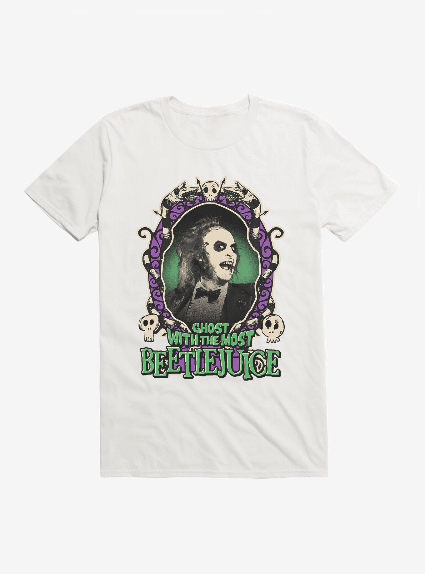 Beetlejuice Ghost With The Most T-Shirt, WHITE, hi-res