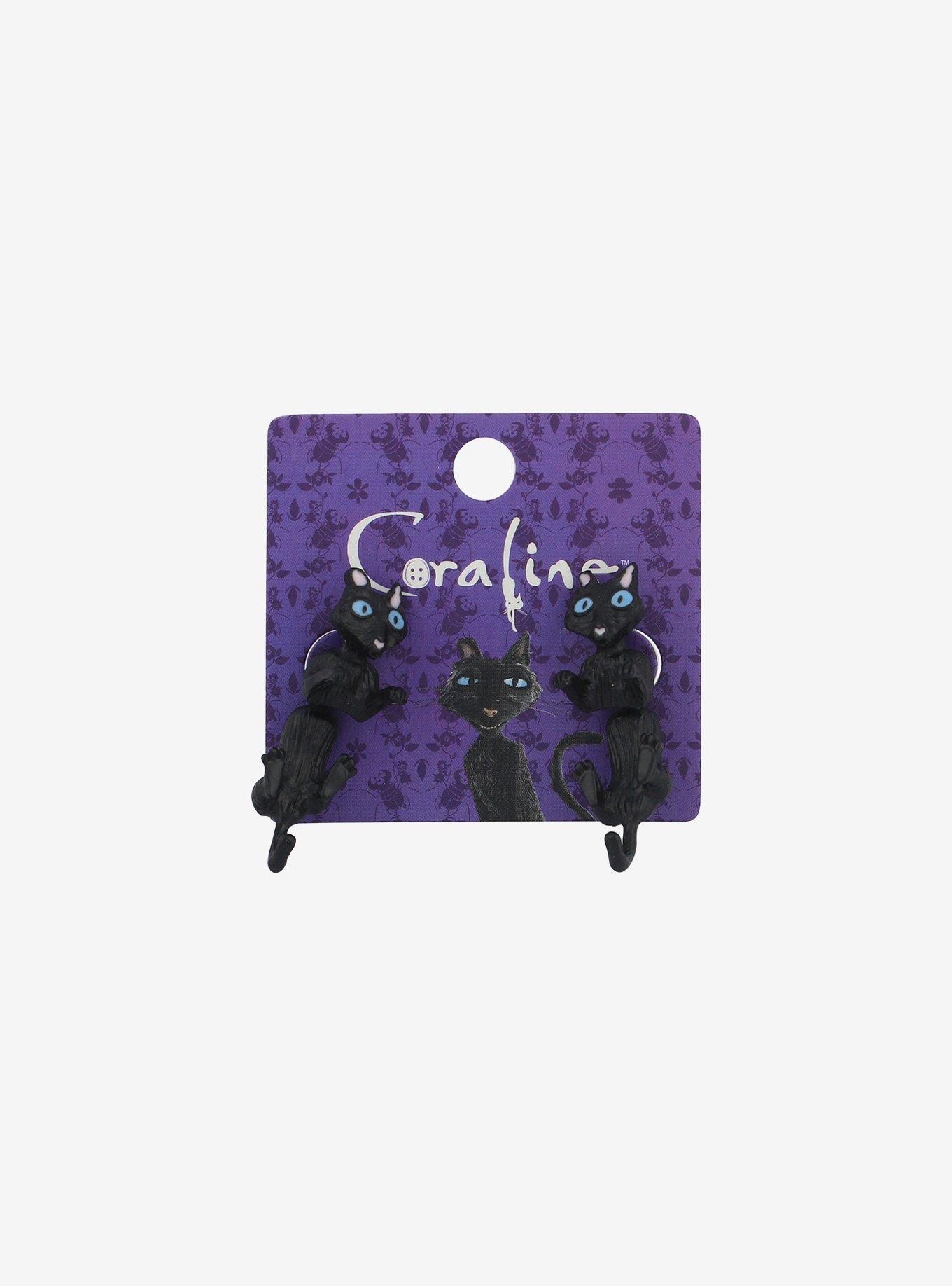 Coraline The Cat Front/Back Earrings, , hi-res