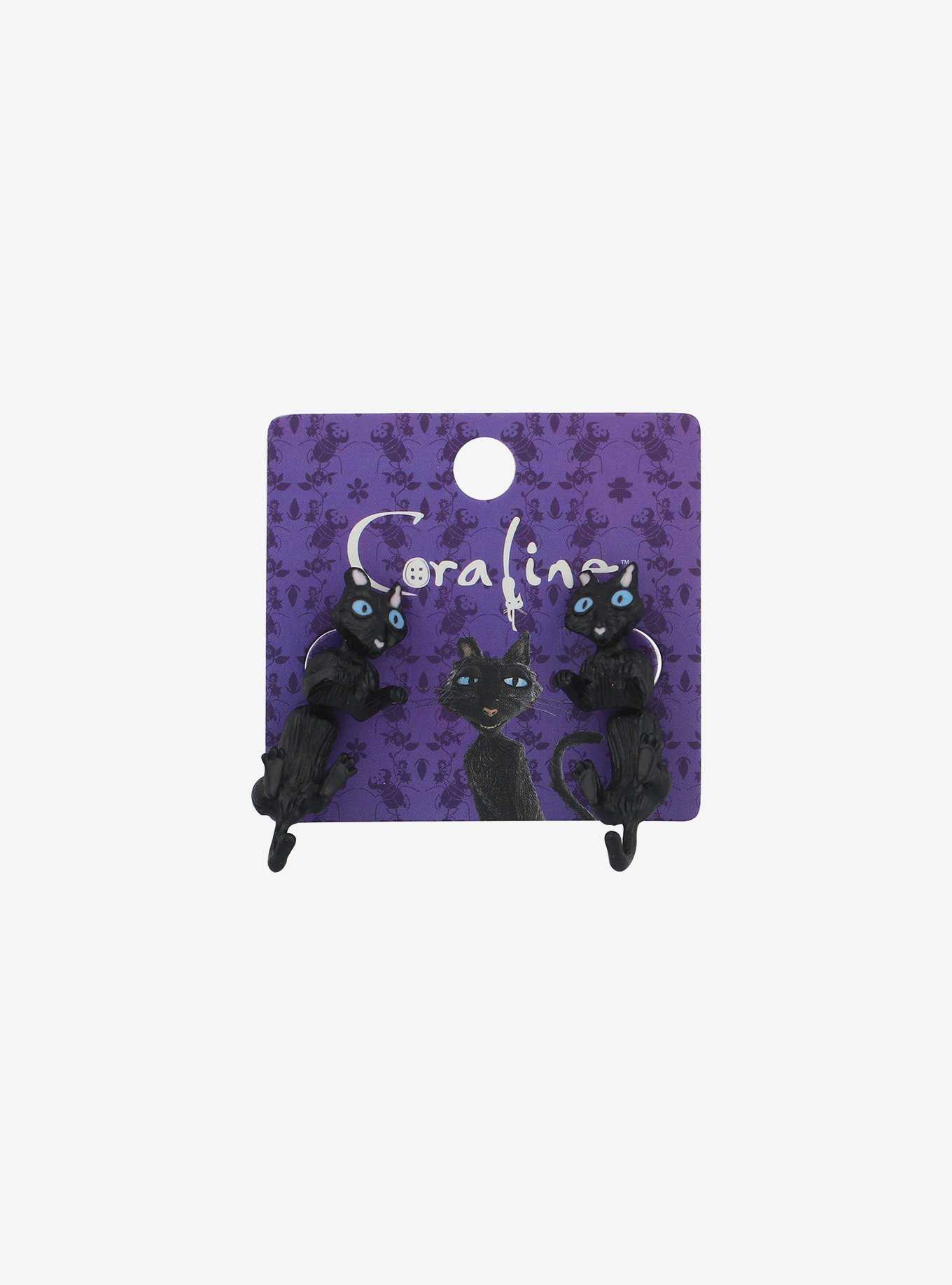 Coraline The Cat Front/Back Earrings, , hi-res