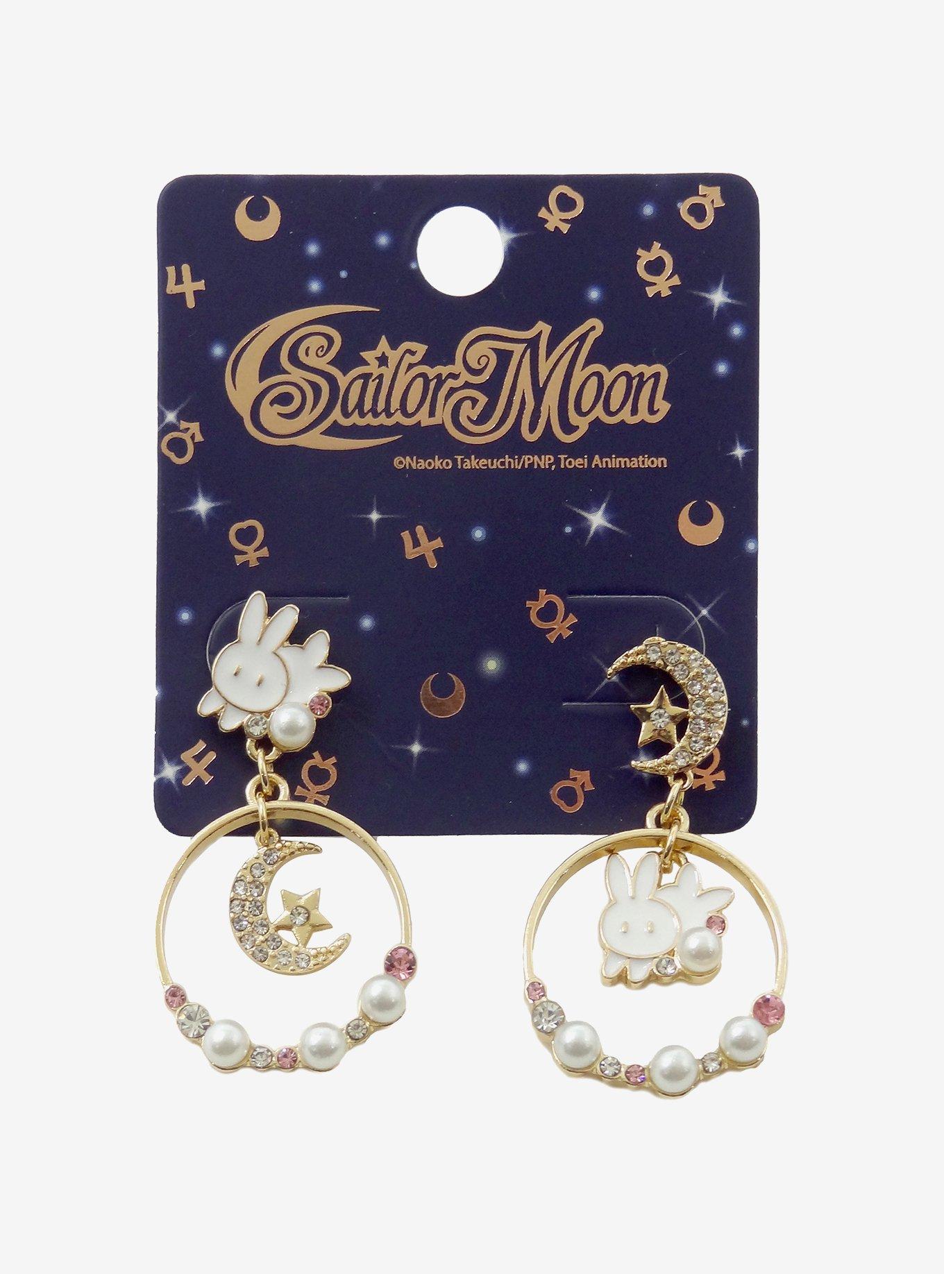 Pretty Guardian Sailor Moon Jeweled Bunny Earrings, , hi-res