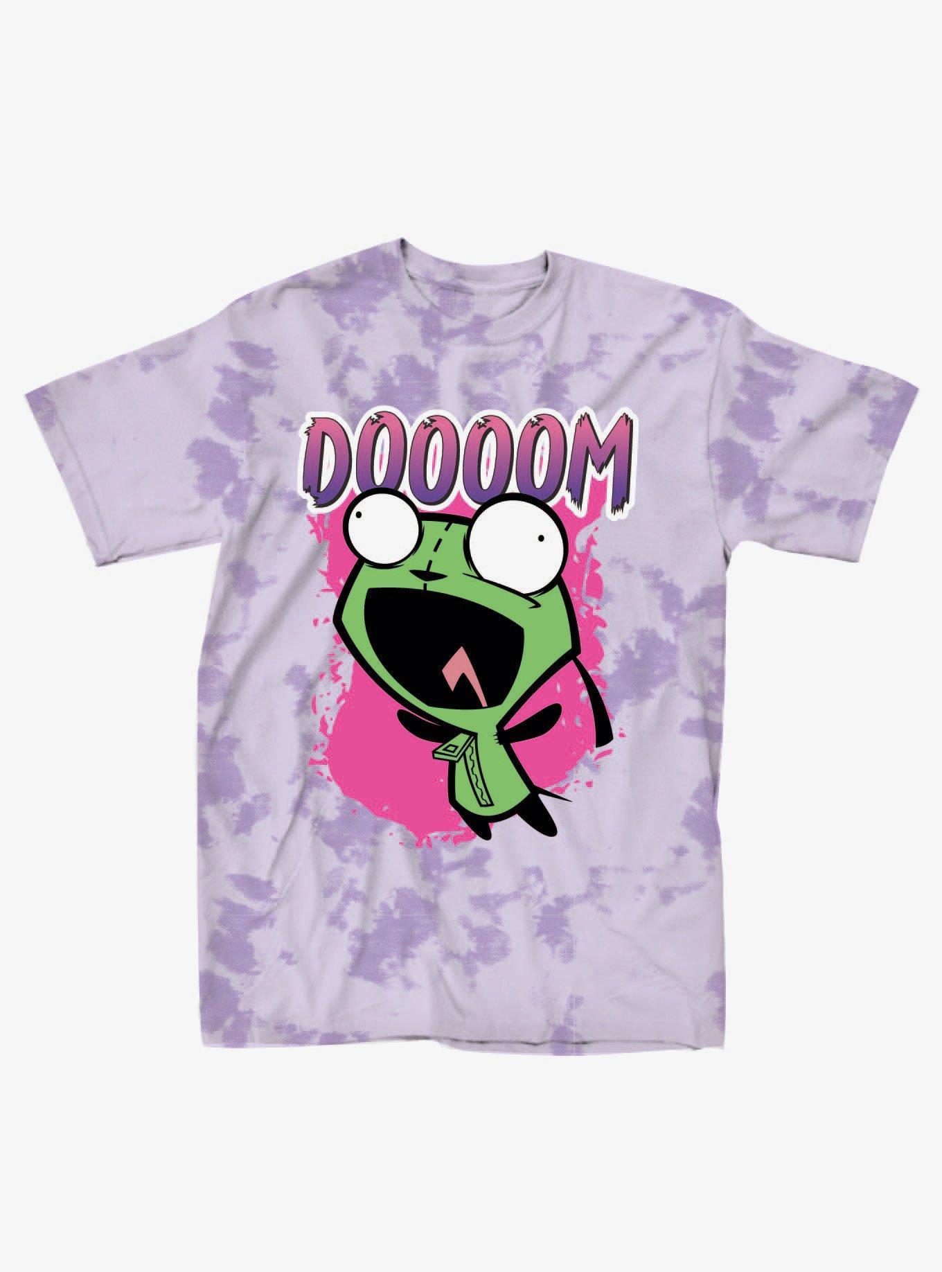 Invader Zim GIR Doom Tie-Dye Boyfriend Fit Girls T-Shirt, MULTI, hi-res