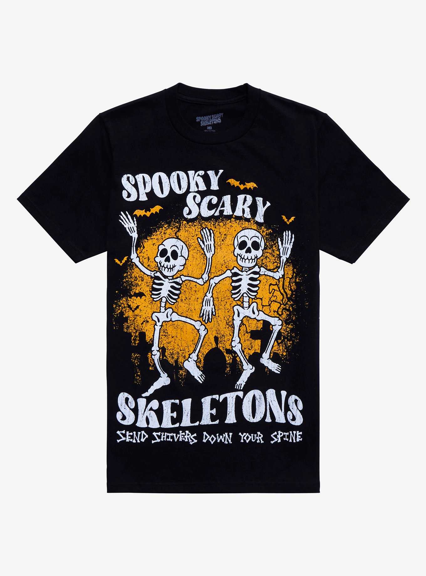 Spooky Skeletons Boyfriend Fit Girls T-Shirt, , hi-res
