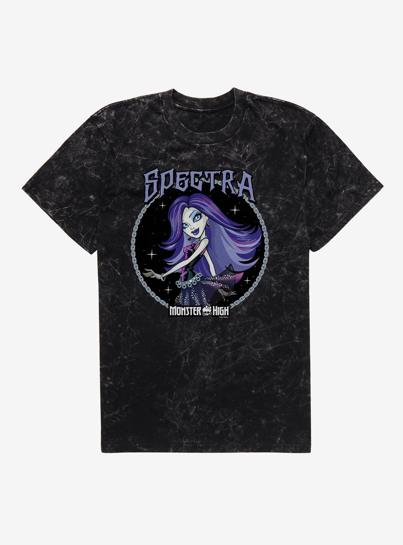 Monster High Spectra Vondergeist Mineral Wash T-Shirt, BLACK MINERAL WASH, hi-res