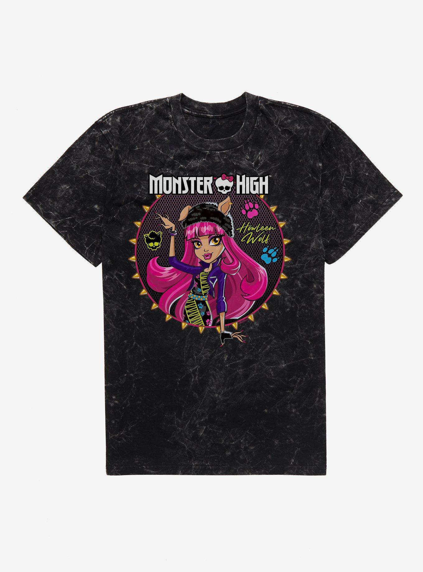 Monster High Howleen Wolf Mineral Wash T-Shirt, BLACK MINERAL WASH, hi-res