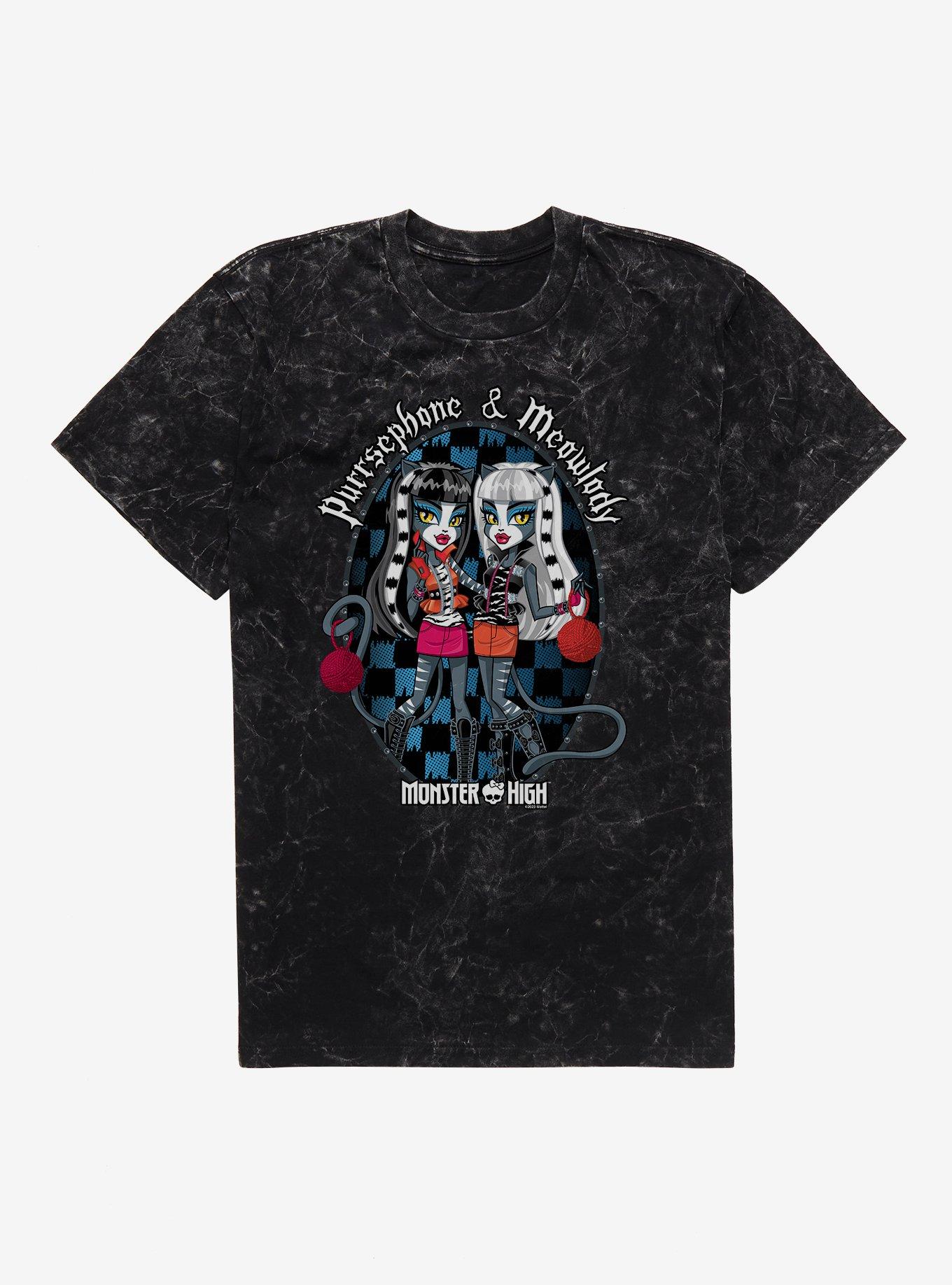 Monster High Purrsephone And Meowlody Mineral Wash T-Shirt, , hi-res