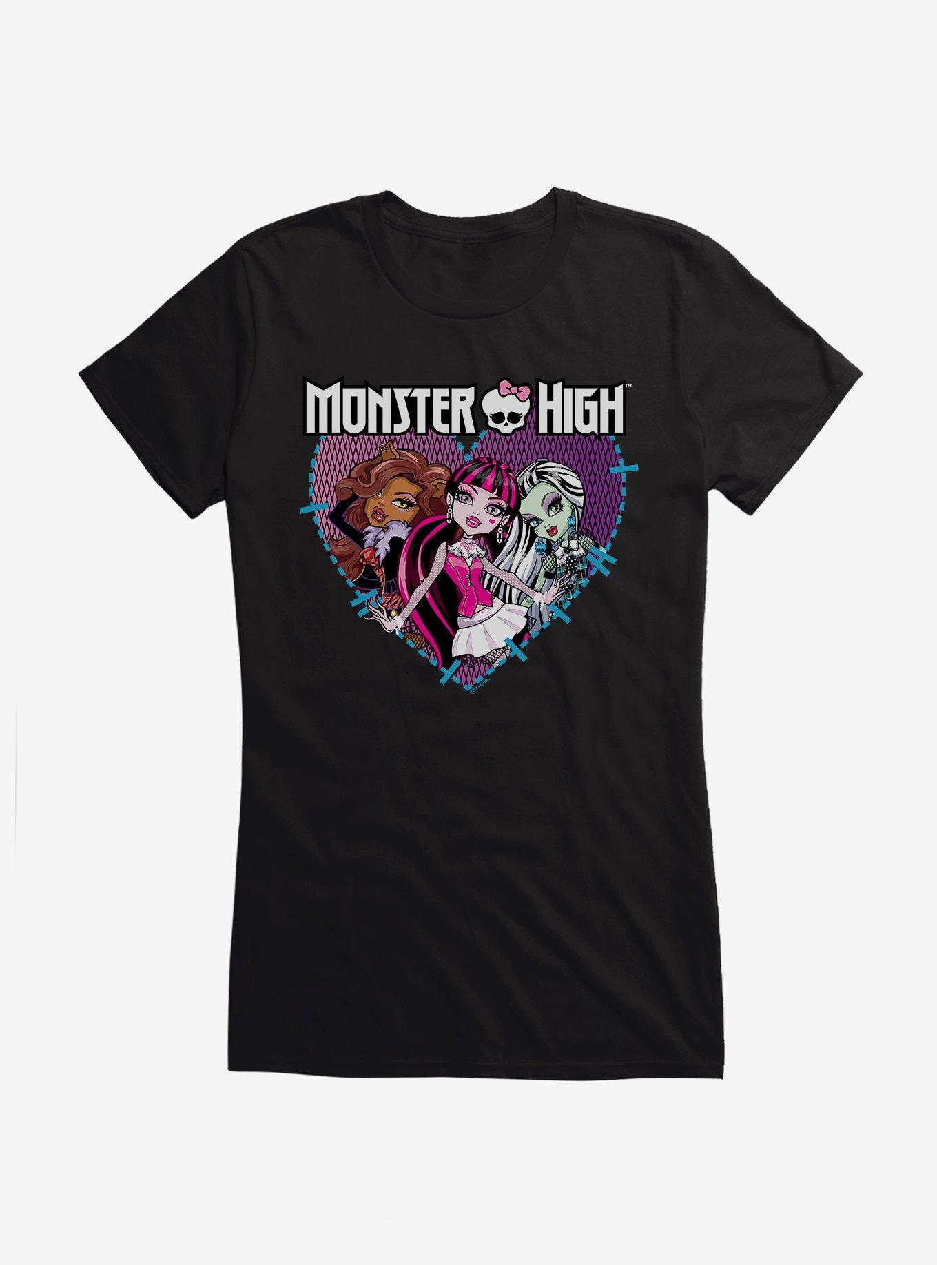 Monster High Stitched Heart Group Pose Girls T-Shirt, , hi-res