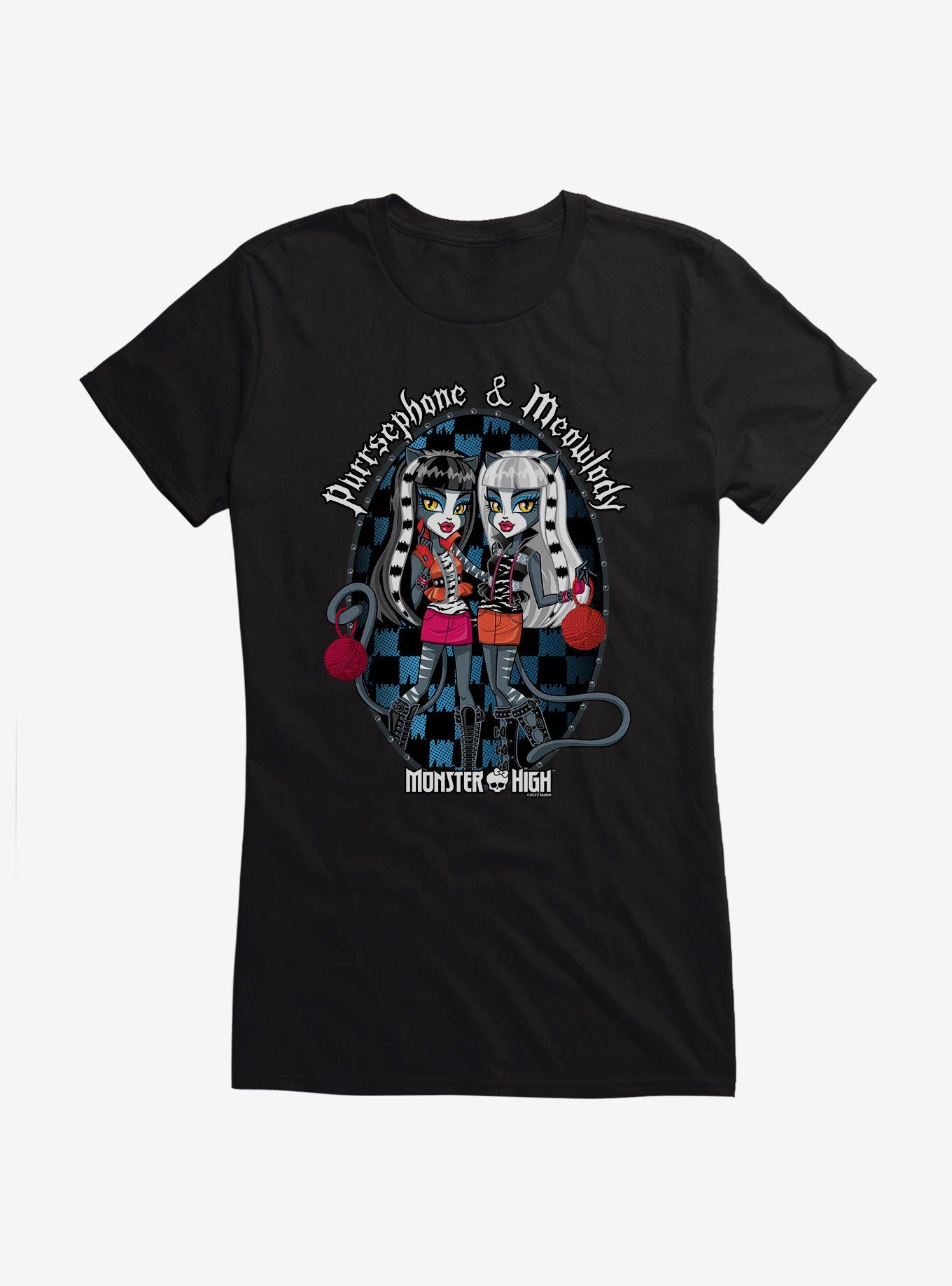 Monster High Purrsephone And Meowlody Girls T-Shirt, BLACK, hi-res