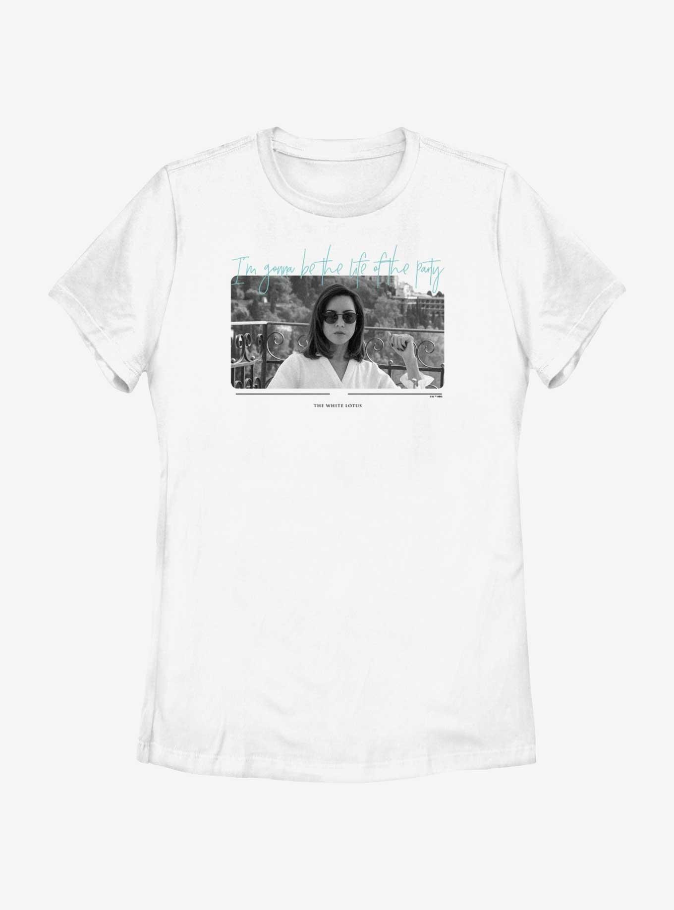 The White Lotus Harper Life Of The Party Womens T-Shirt, WHITE, hi-res