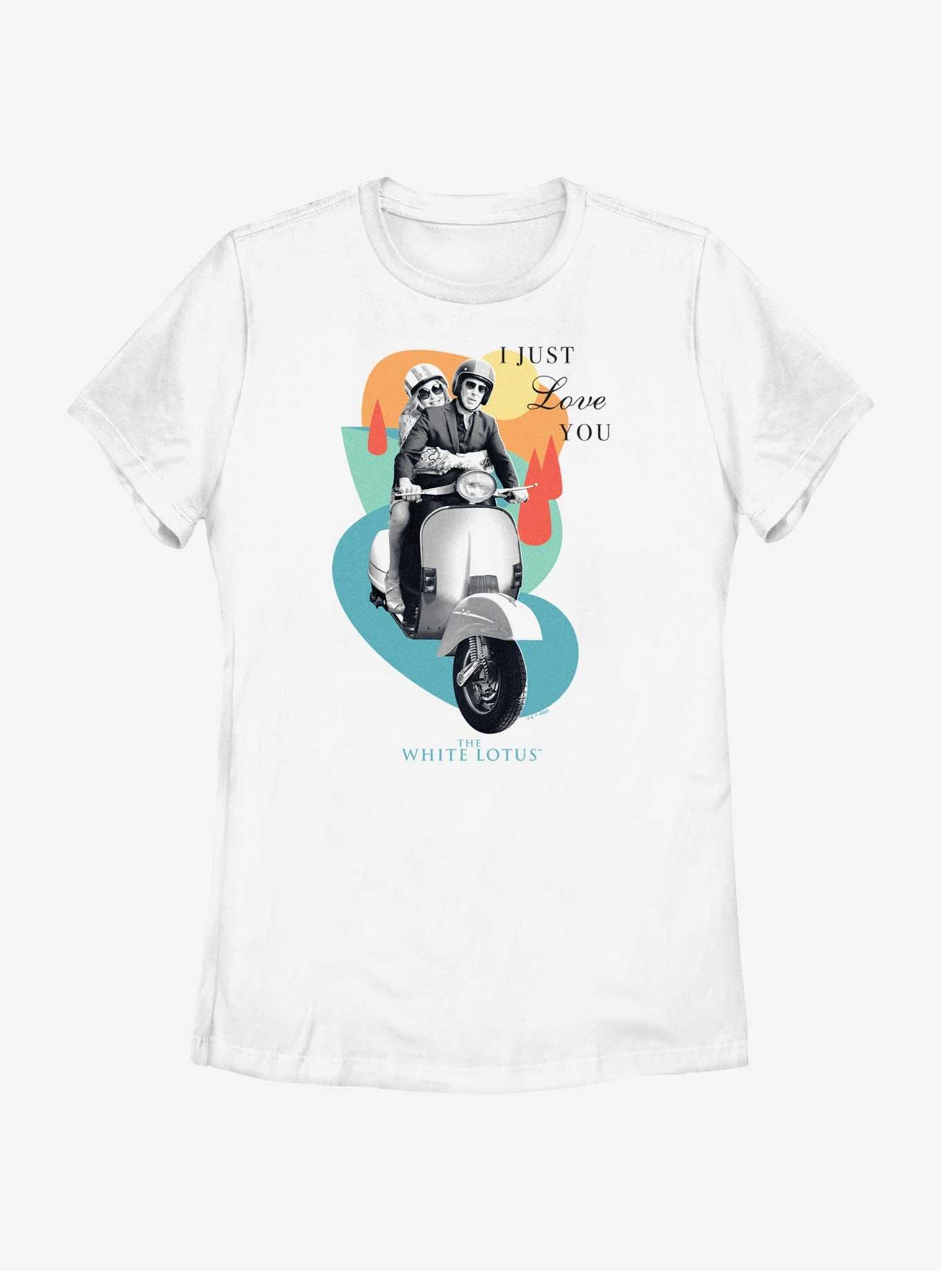 The White Lotus Scooter Love Womens T-Shirt, WHITE, hi-res