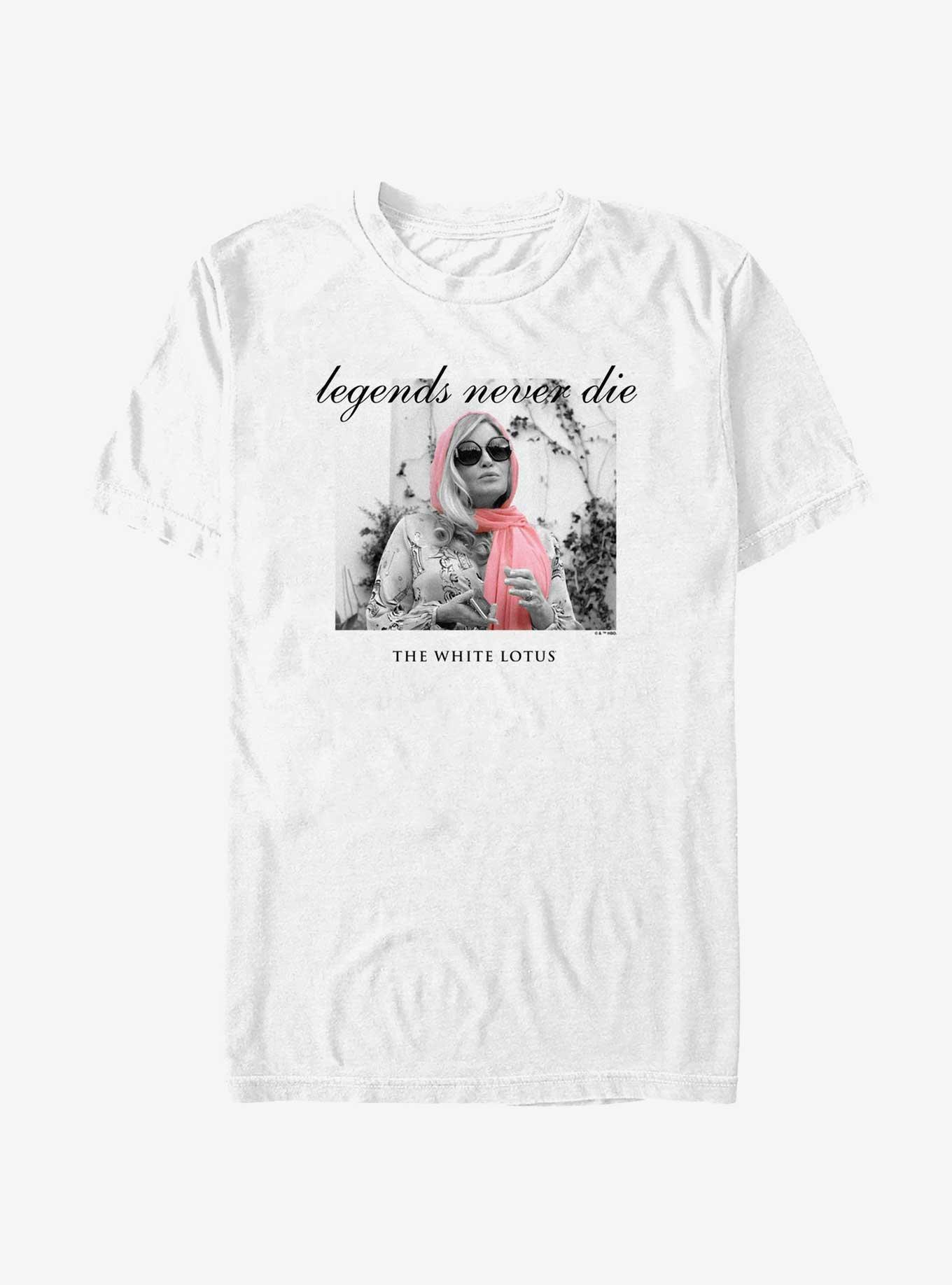 The White Lotus Legends Never Die T-Shirt, WHITE, hi-res