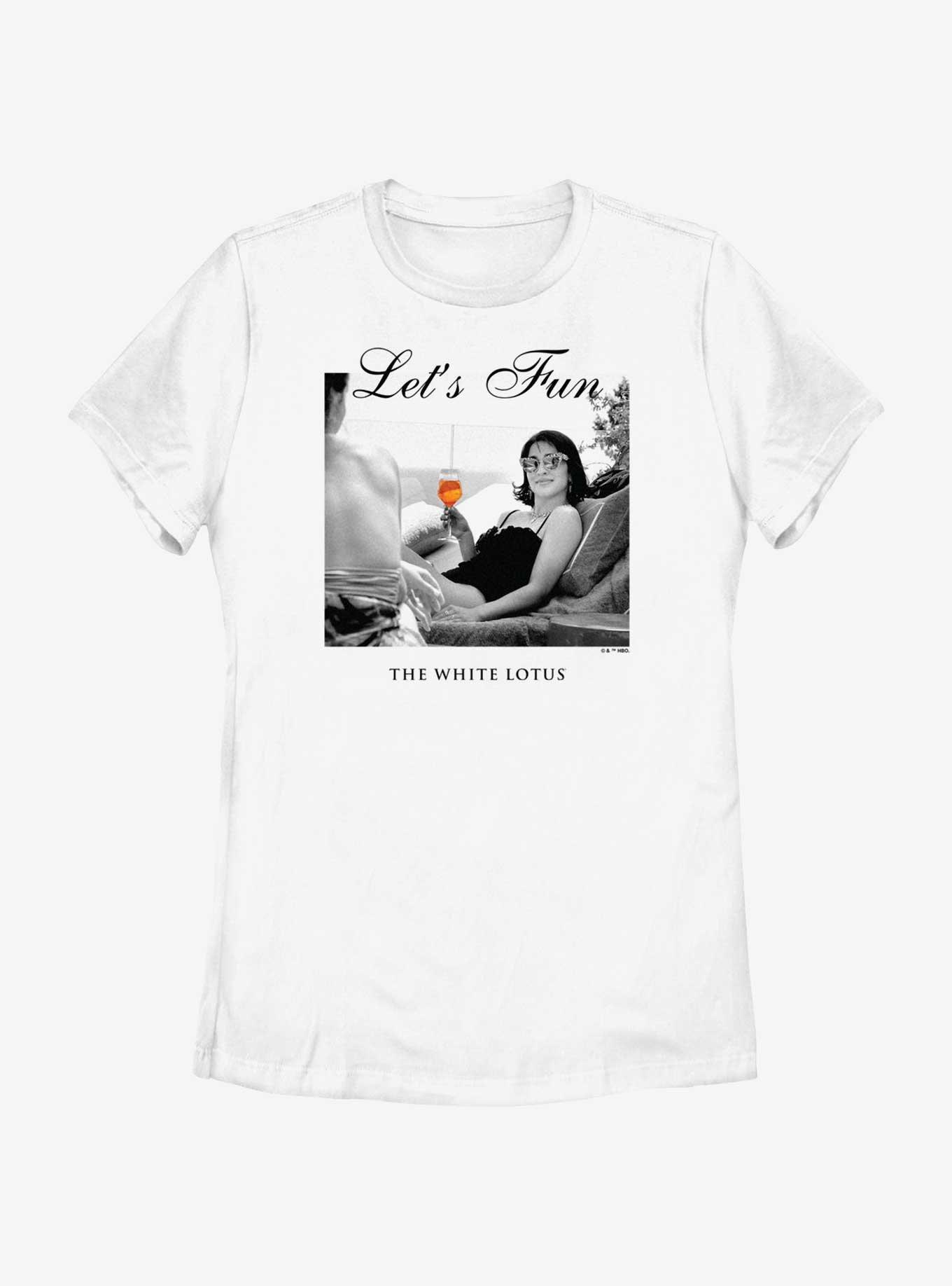 The White Lotus Let's Fun Lucia Womens T-Shirt, WHITE, hi-res