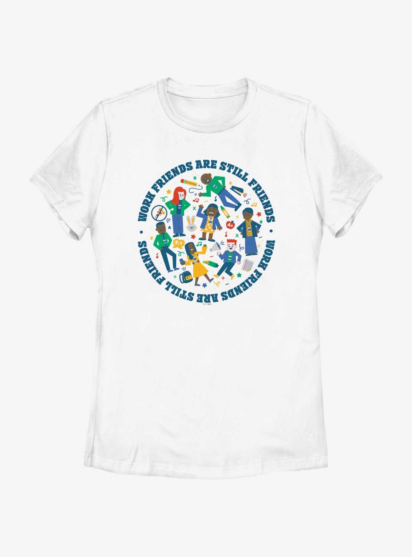 Abbott Elementary Work Friends Still Friends Womens T-Shirt, WHITE, hi-res