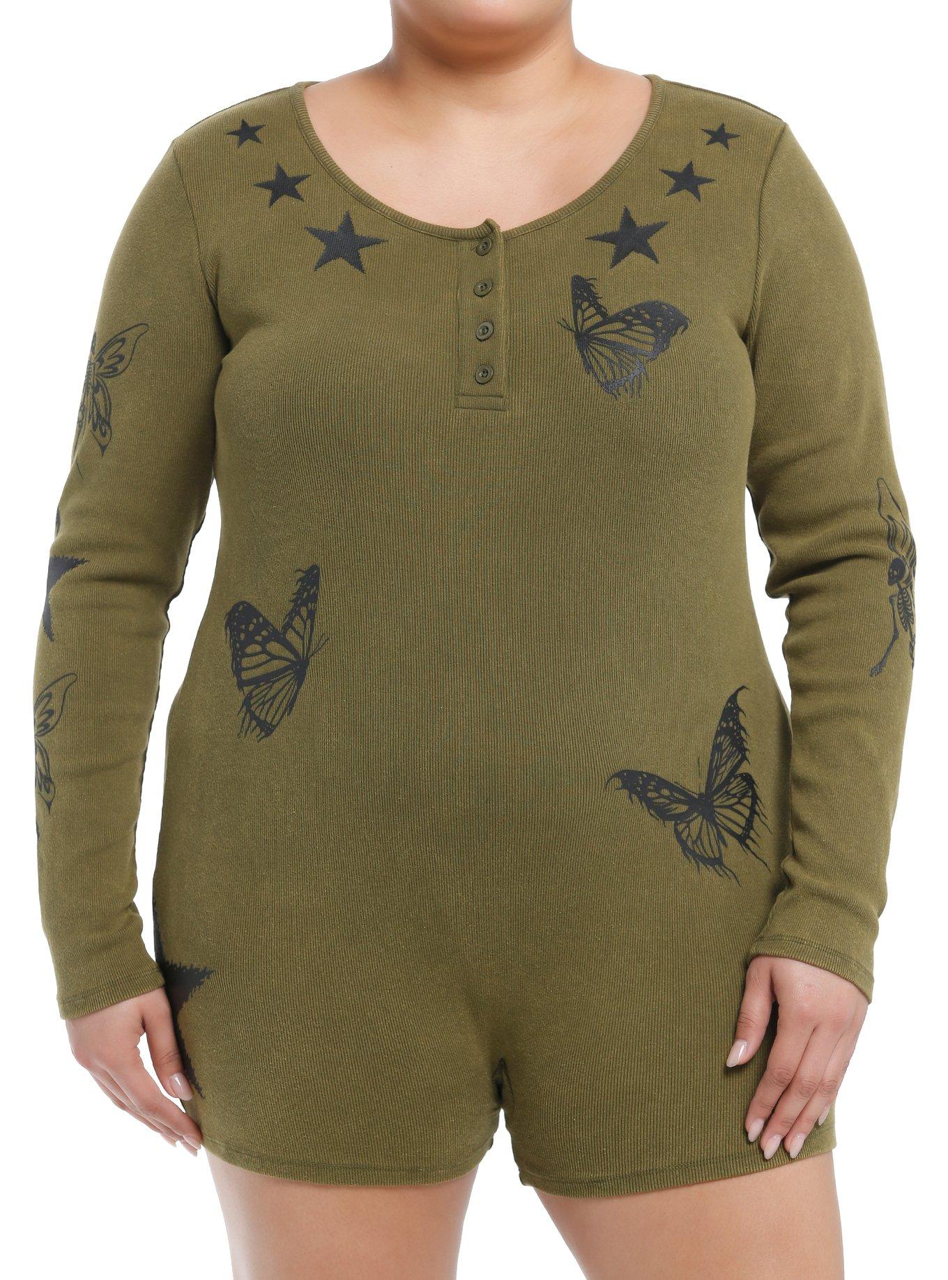 Fairy Grunge Long-Sleeve Romper Plus Size, , hi-res