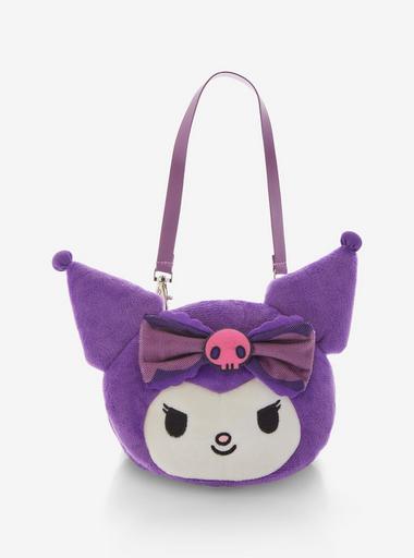 Kuromi Hat/Scarf+NIP 2 pair fuzzy☠️?+lip??balm+?Kuromi ID Lanyard Kuromi Fuzzy Pom Trapper Hat | Hot Topic main image 4