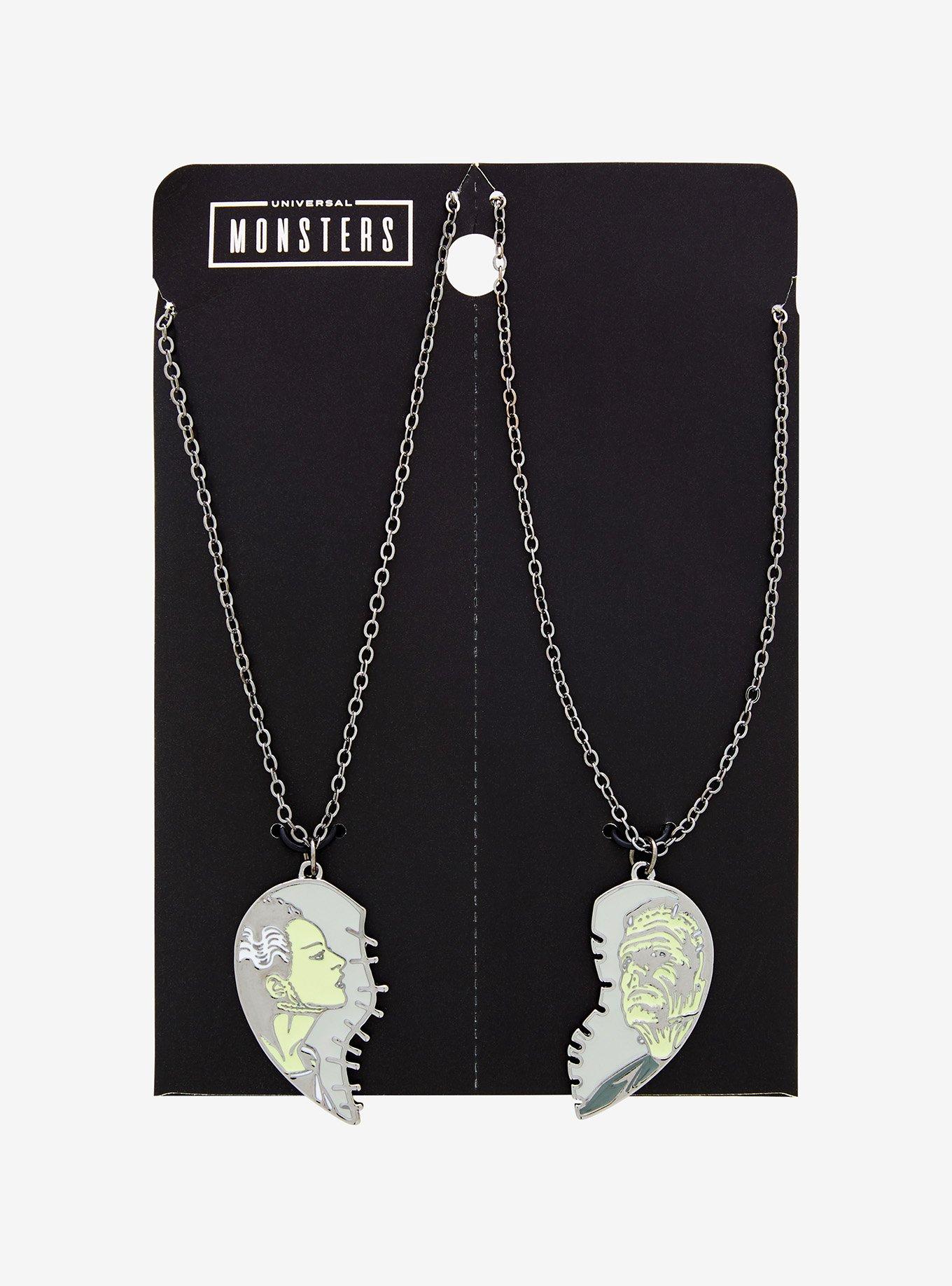 Universal Monsters The Bride Of Frankenstein Broken Heart Best Friend Necklace Set, , hi-res