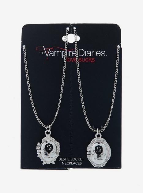 The Vampire Diaries Stefan & Damon Locket Best Friend Necklace Set ...